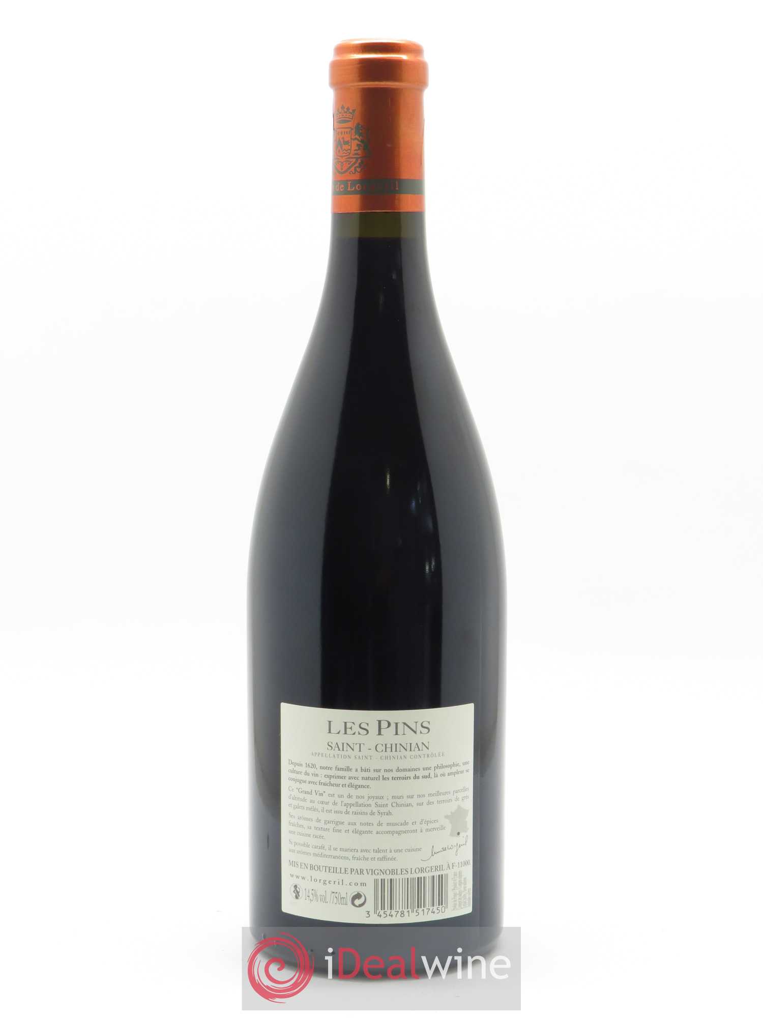 Saint-Chinian Maison Lorgeril Les Pins Maison Lorgeril  2014 - Lot de 1 bouteille - 1