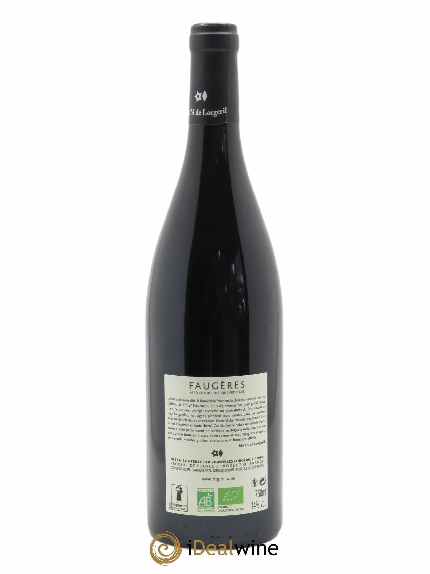 Faugères Château de Ciffre Terroirs d'Altitude Maison Lorgeril 2019 - Lot de 1 bouteille - 1
