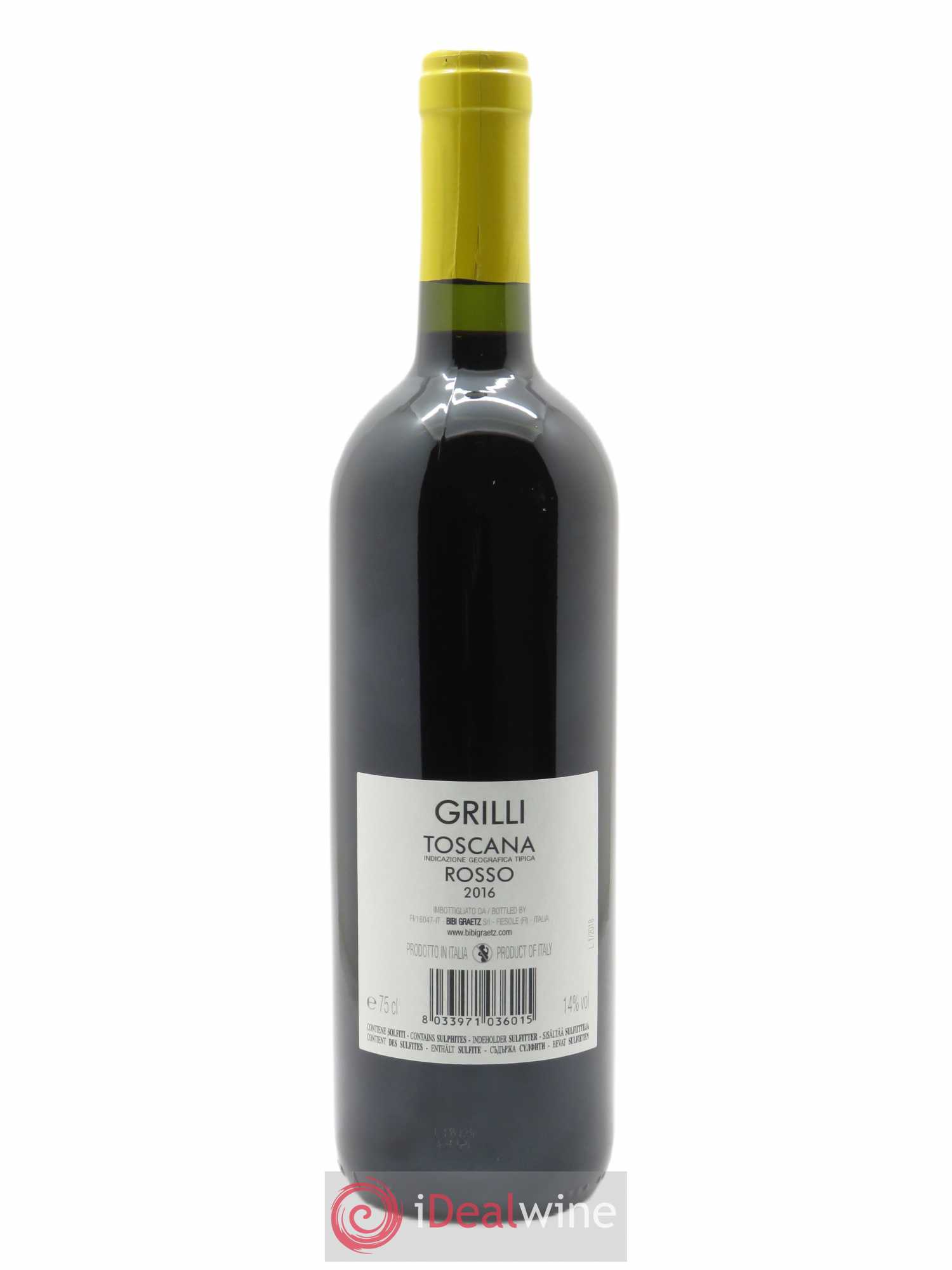 Toscana IGT Grilli Bibi Graetz 2016 - Lot de 1 bouteille - 1