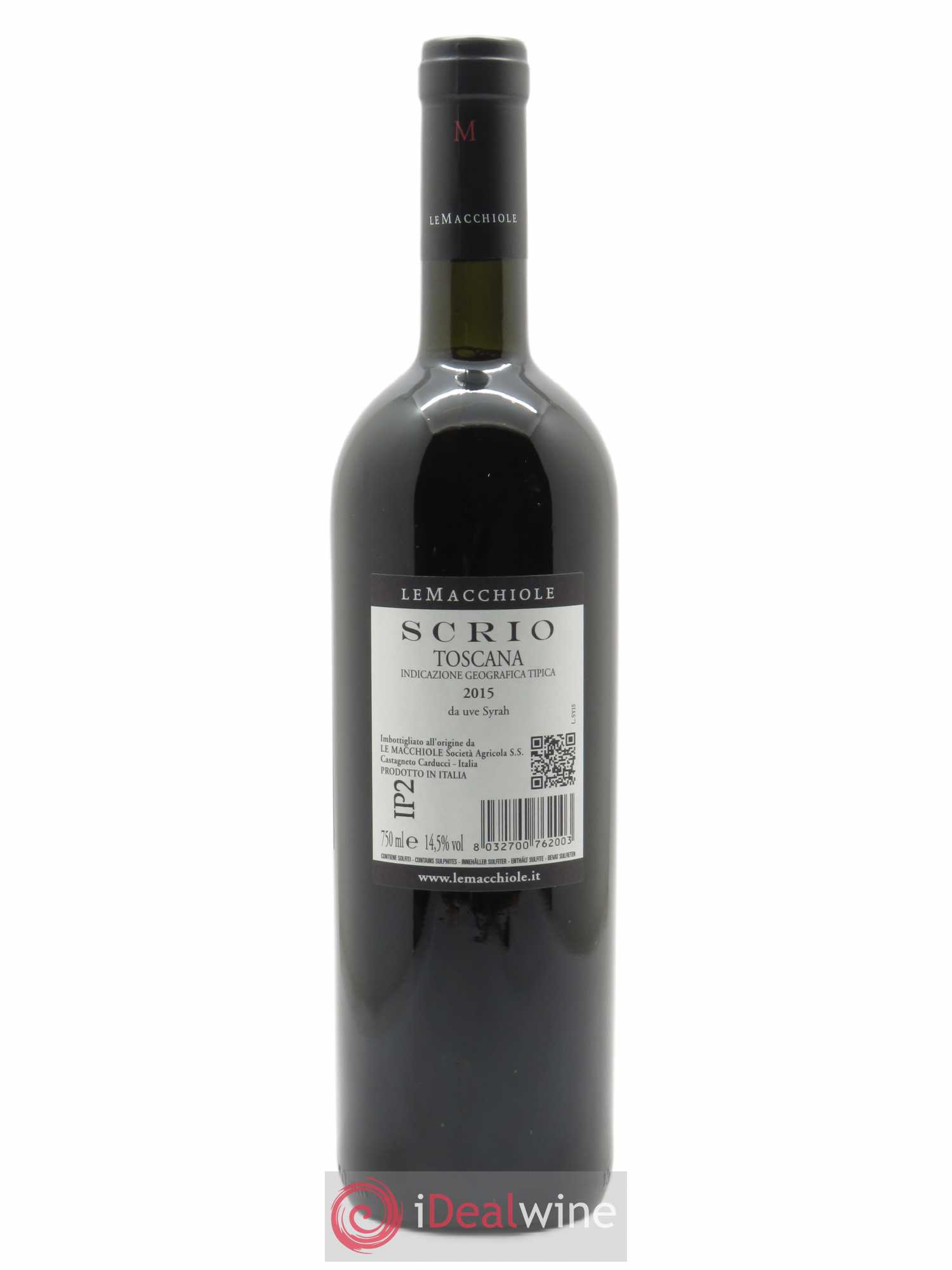 Toscana IGT Le Macchiole Scrio Le Macchiole 2015 - Lot de 1 bouteille - 1