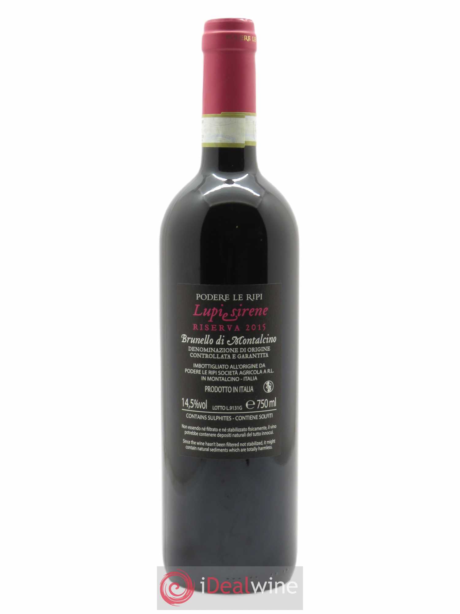 Brunello di Montalcino DOCG Lupi e Sirene Riserva Podere Le Ripi 2015 - Lot de 1 bouteille - 1