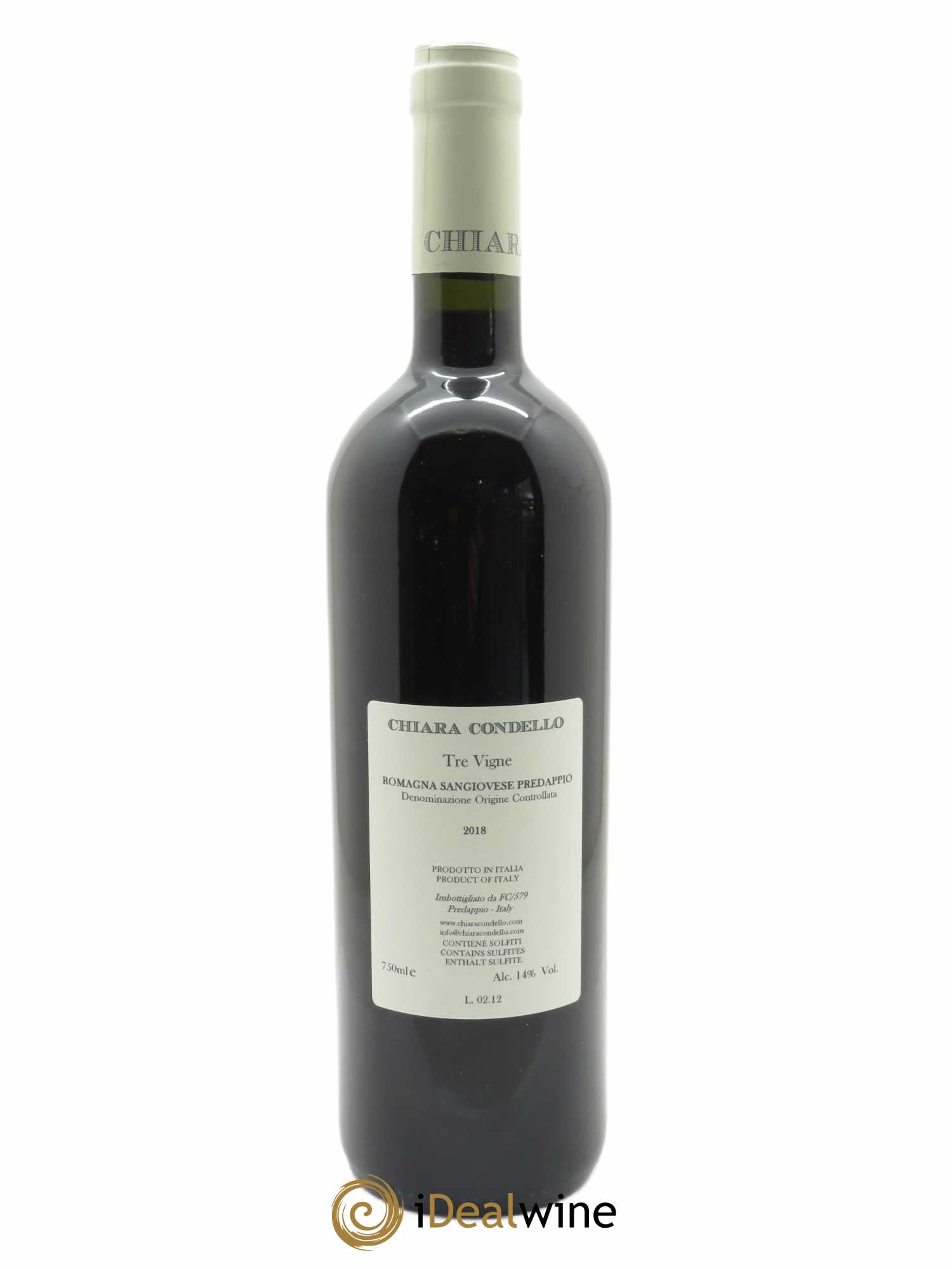 Sangiovese di Romagna Predappio DOC Chiara Condello 2018 - Lot de 1 bouteille - 1