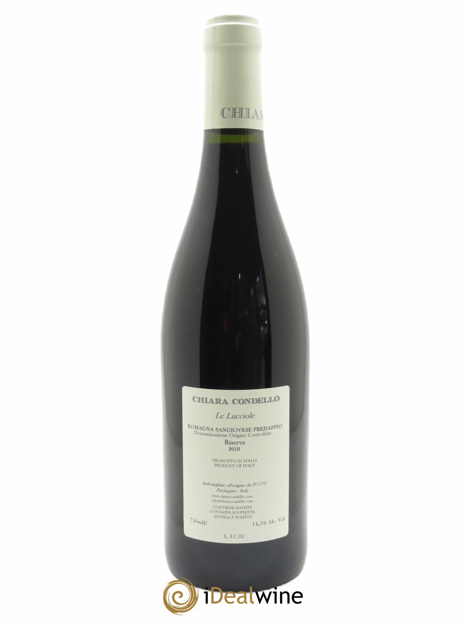 Sangiovese Di Romagna Predappio DOC Chiara Condello Le Lucciole Riserva 2018 - Lot de 1 bouteille - 1