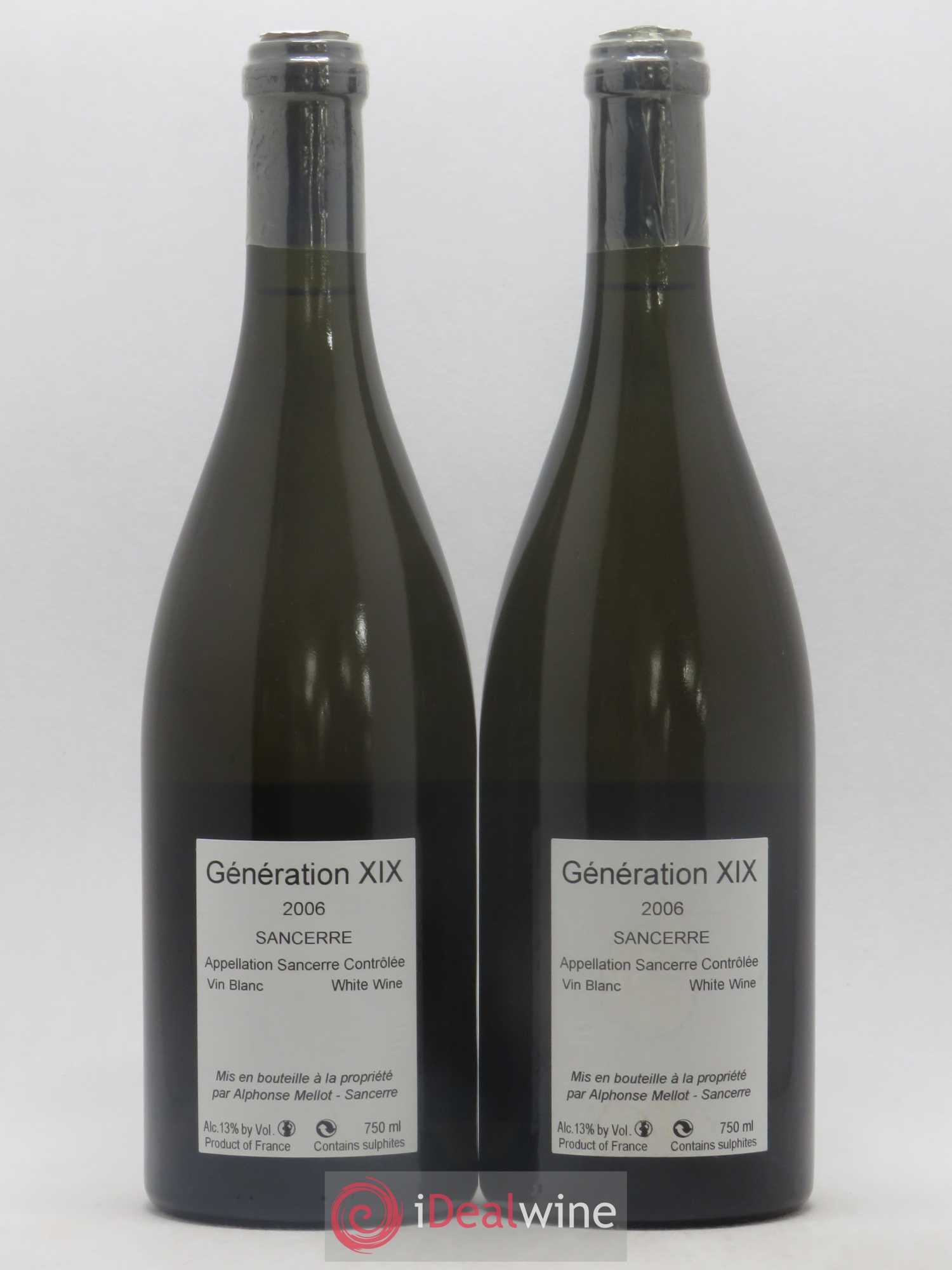 Sancerre Génération XIX Alphonse Mellot 2006 - Lot de 2 bouteilles - 1
