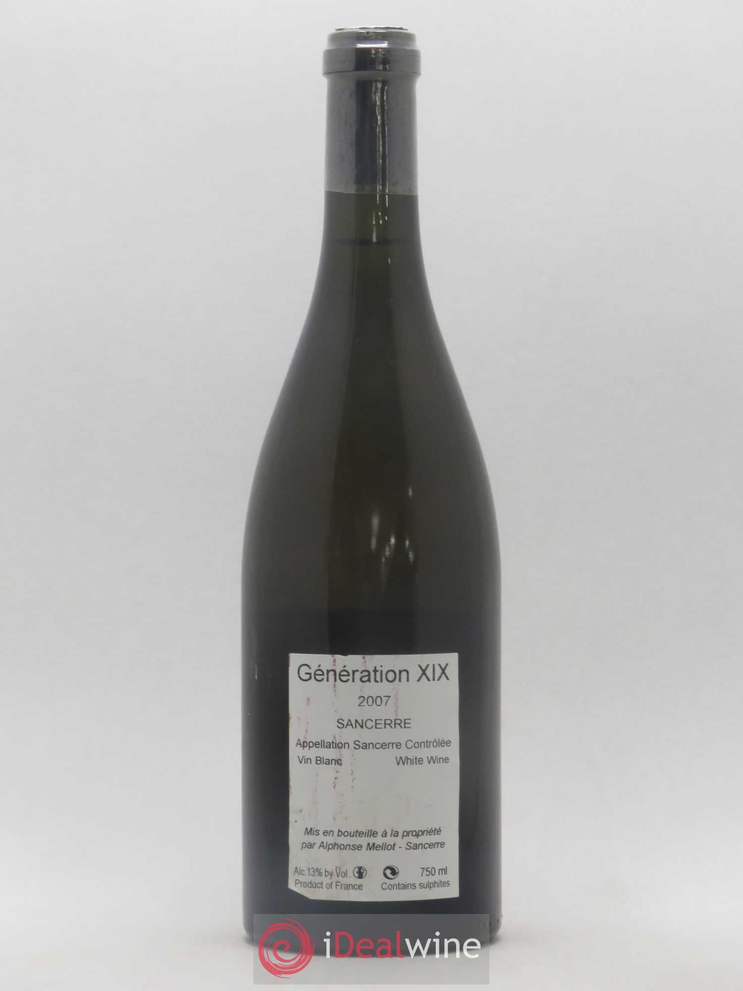 Sancerre Génération XIX Alphonse Mellot 2007 - Lot de 1 bouteille - 1