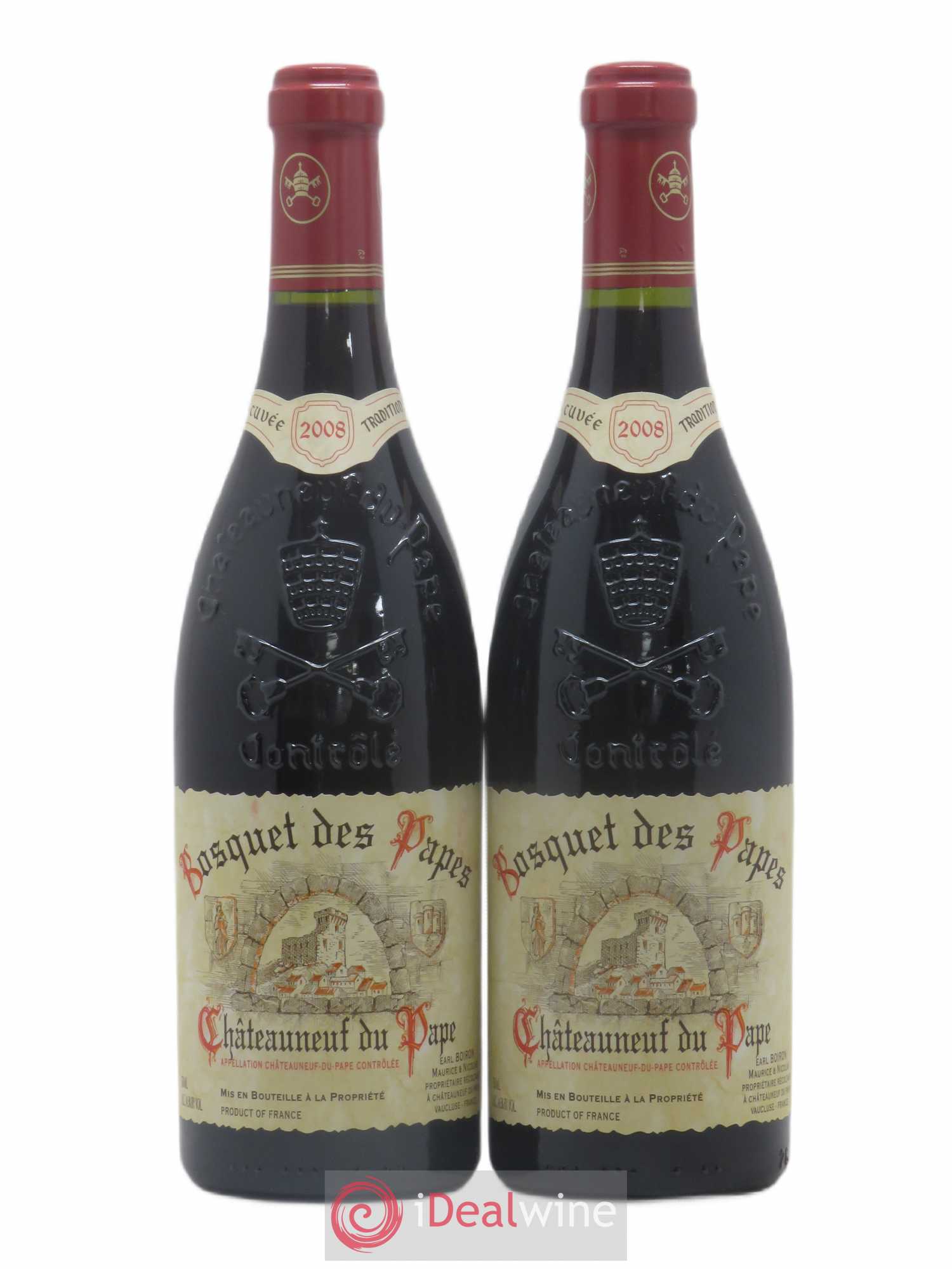 Châteauneuf-du-Pape Bosquet des Papes Famille Boiron 2008 - Lot de 2 bouteilles - 0