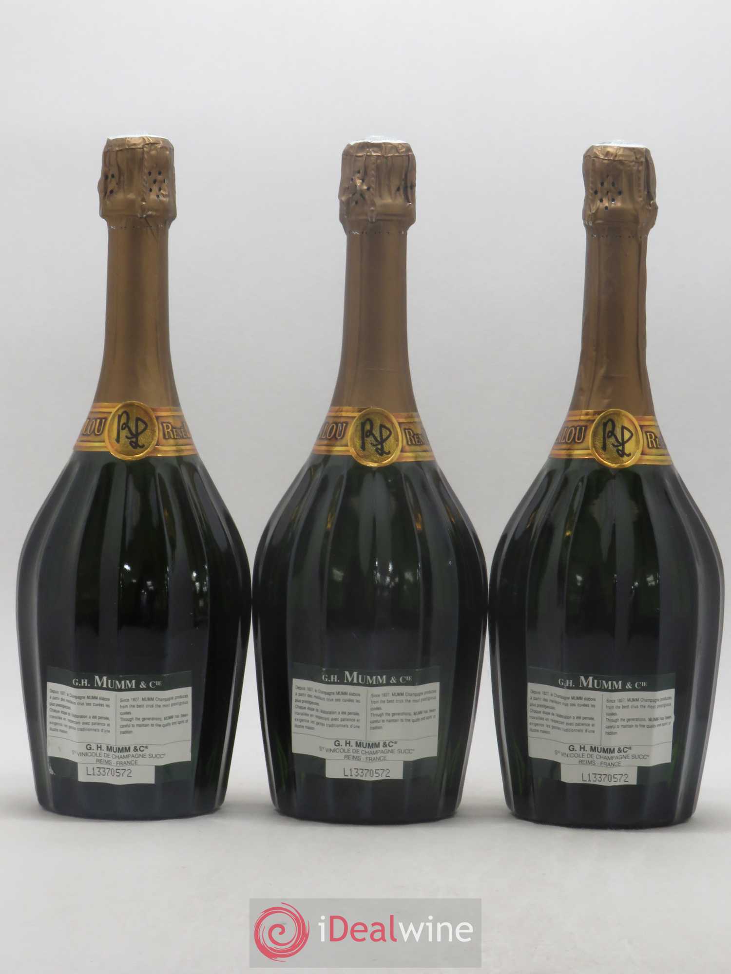 René Lalou Mumm 1985 - Lot de 3 bouteilles - 1