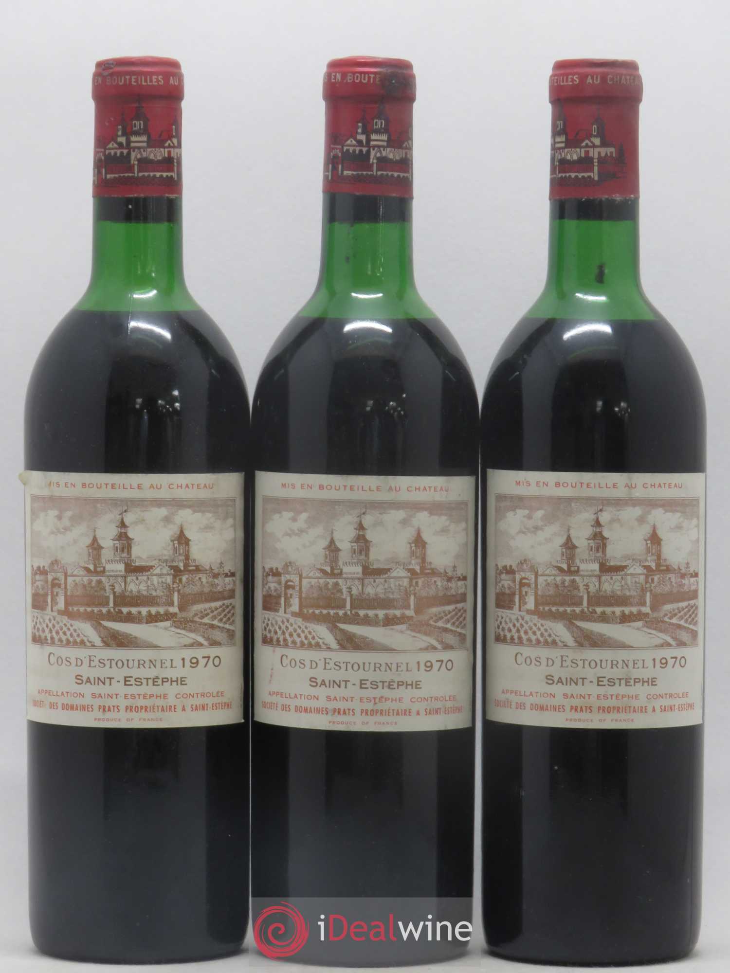 Cos d'Estournel 2ème Grand Cru Classé 1970 - Lot de 3 bouteilles - 0