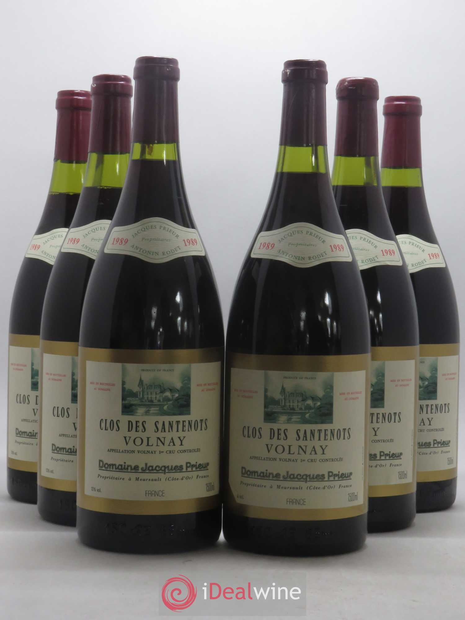 Volnay 1er Cru Clos des Santenots Jacques Prieur (Domaine) 1989 - Lot de 6 magnums - 0