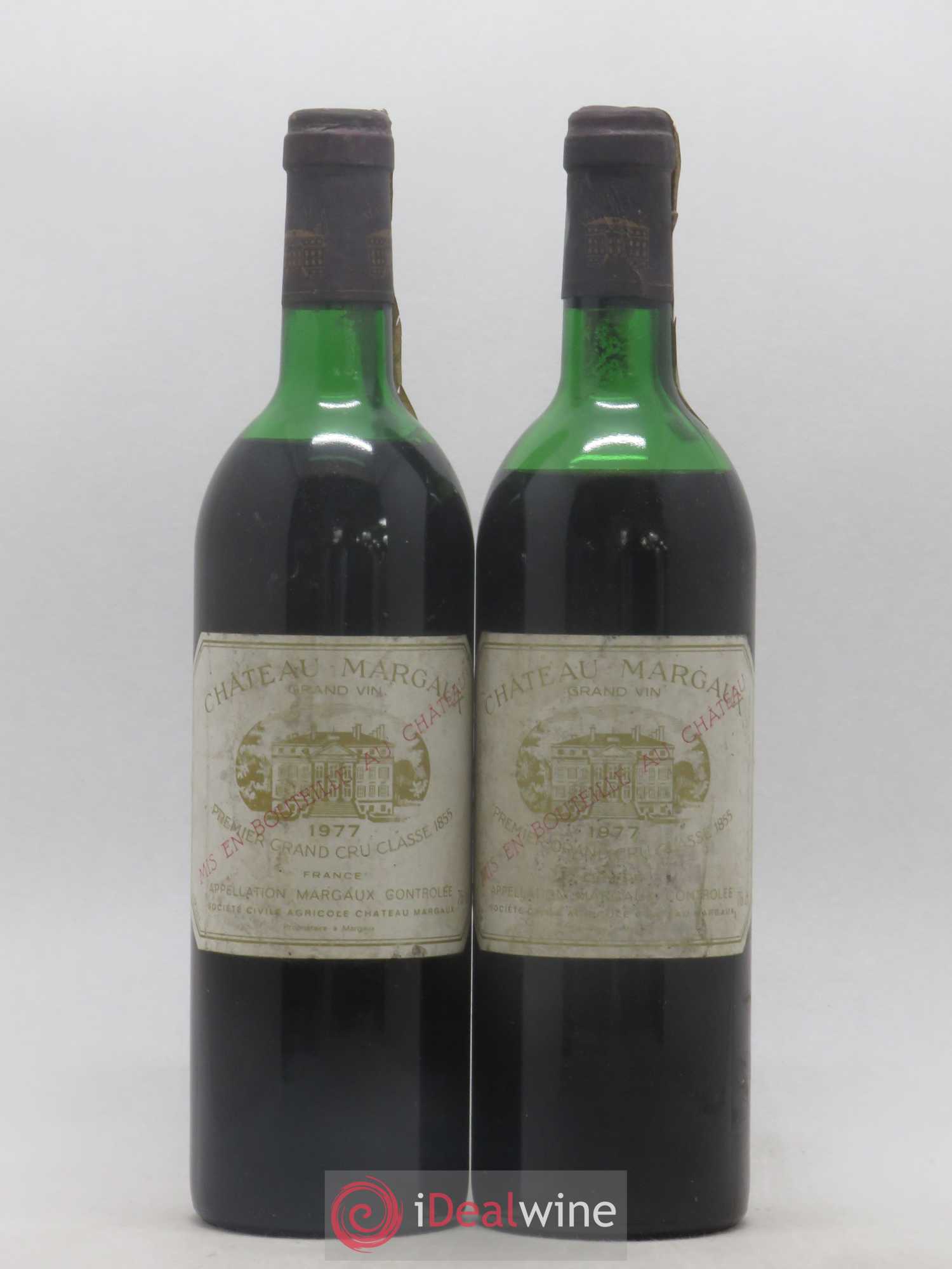 Château Margaux 1er Grand Cru Classé 1977 - Lot de 2 bouteilles - 0