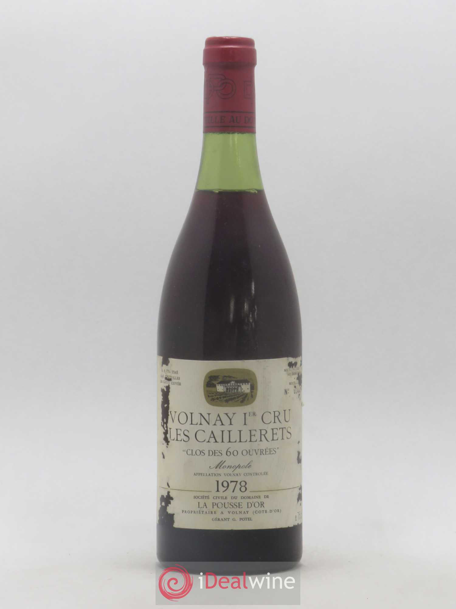 Volnay 1er Cru Clos des 60 ouvrées La Pousse d'Or (Domaine de) 1978 - Lot de 1 bouteille - 0