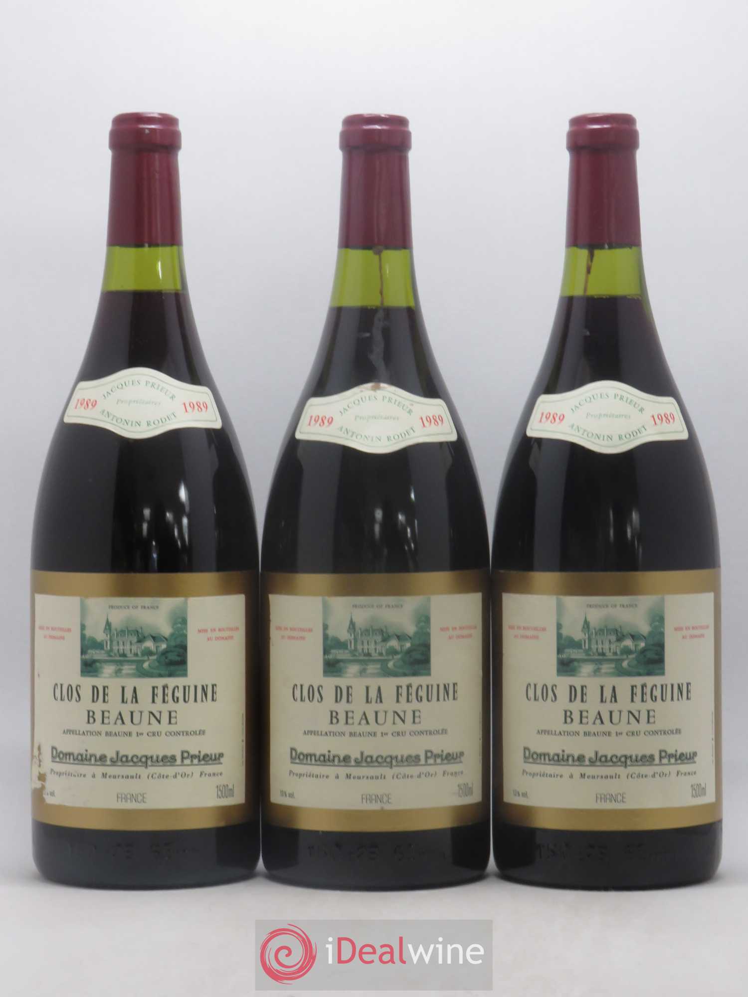 Beaune 1er Cru Clos de la Féguine Jacques Prieur (Domaine) 1989 - Lot de 6 magnums - 1