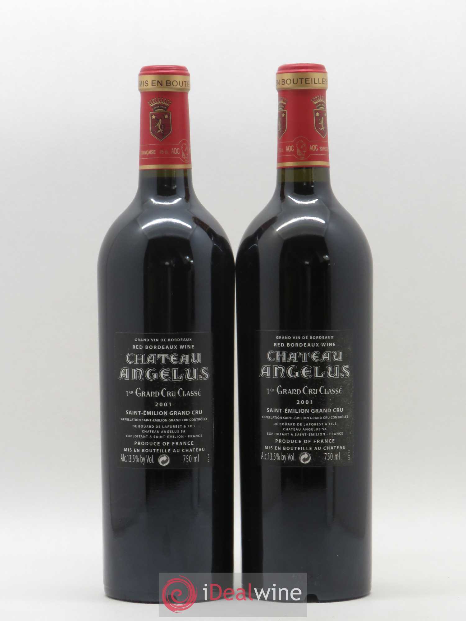 Château Angélus 1er Grand Cru Classé A 2001 - Lot de 2 bouteilles - 1