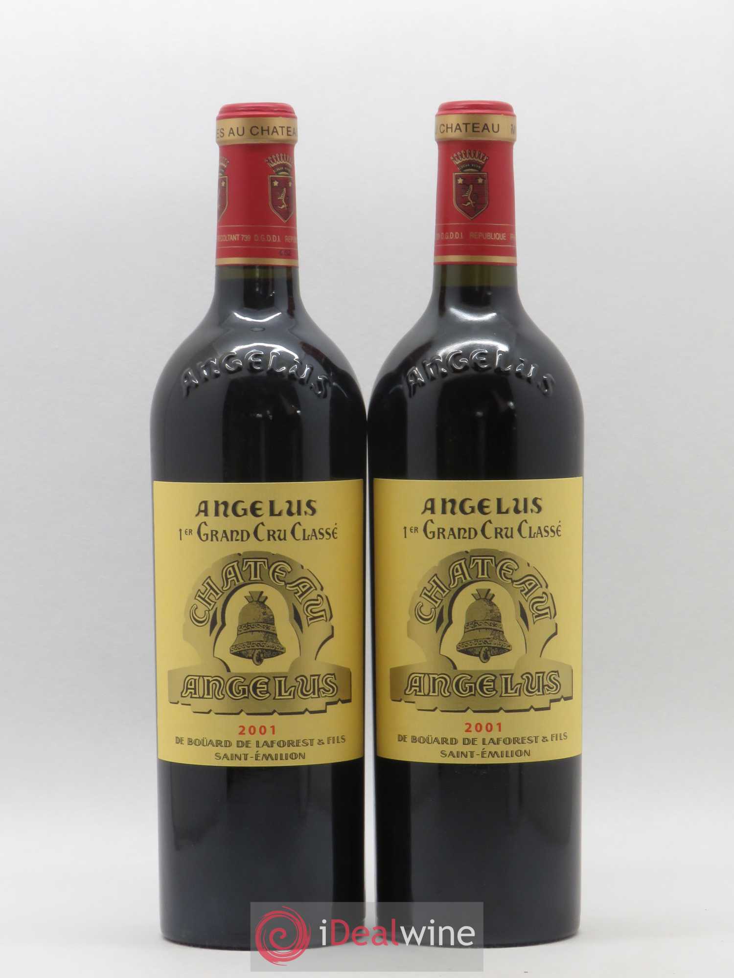 Château Angélus 1er Grand Cru Classé A 2001 - Lot de 2 bouteilles - 0