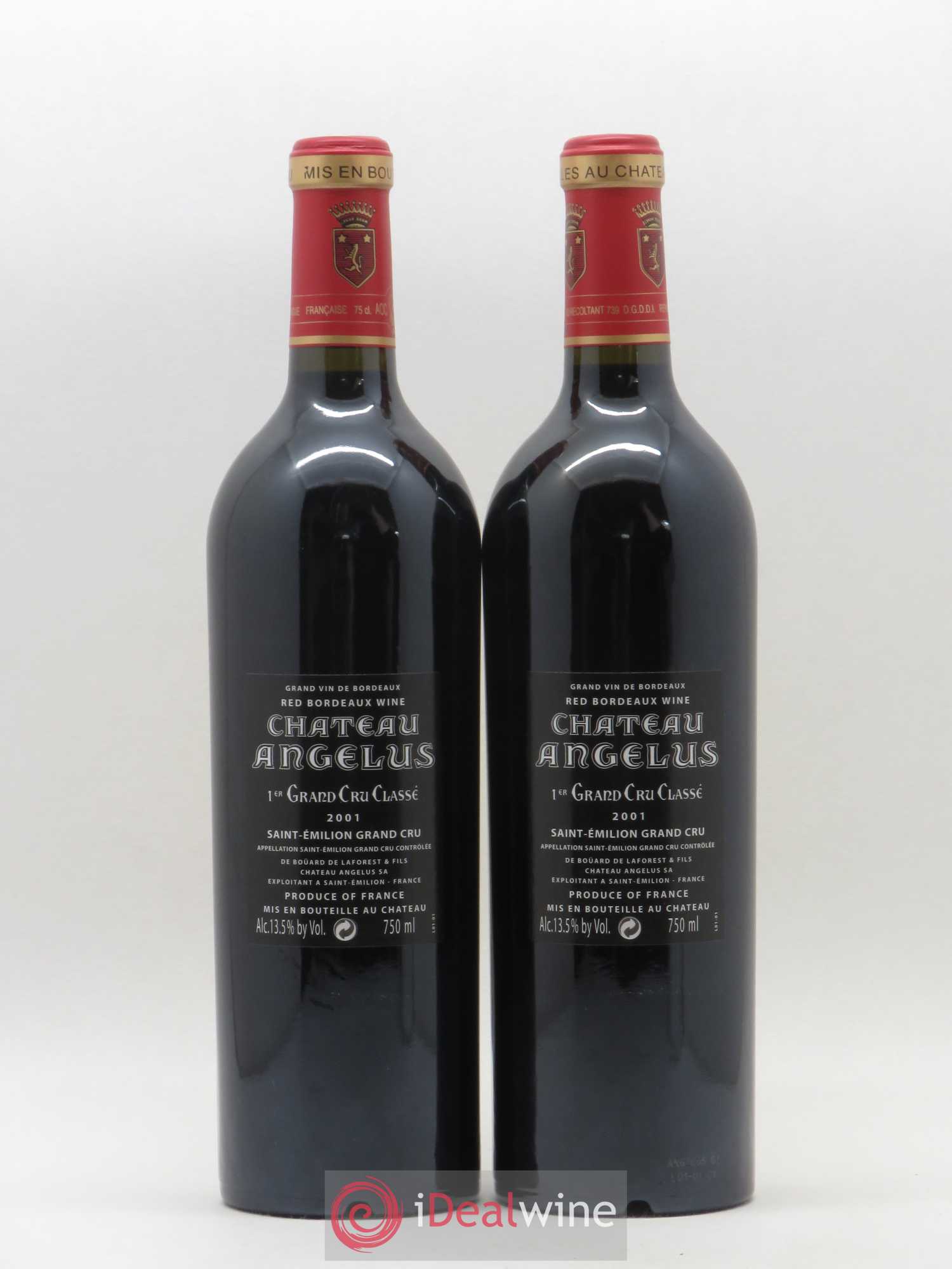 Château Angélus 1er Grand Cru Classé A 2001 - Lot de 2 bouteilles - 1