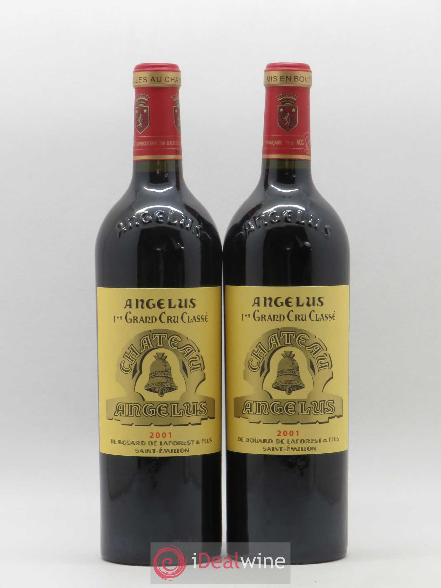 Château Angélus 1er Grand Cru Classé A 2001 - Lot de 2 bouteilles - 0