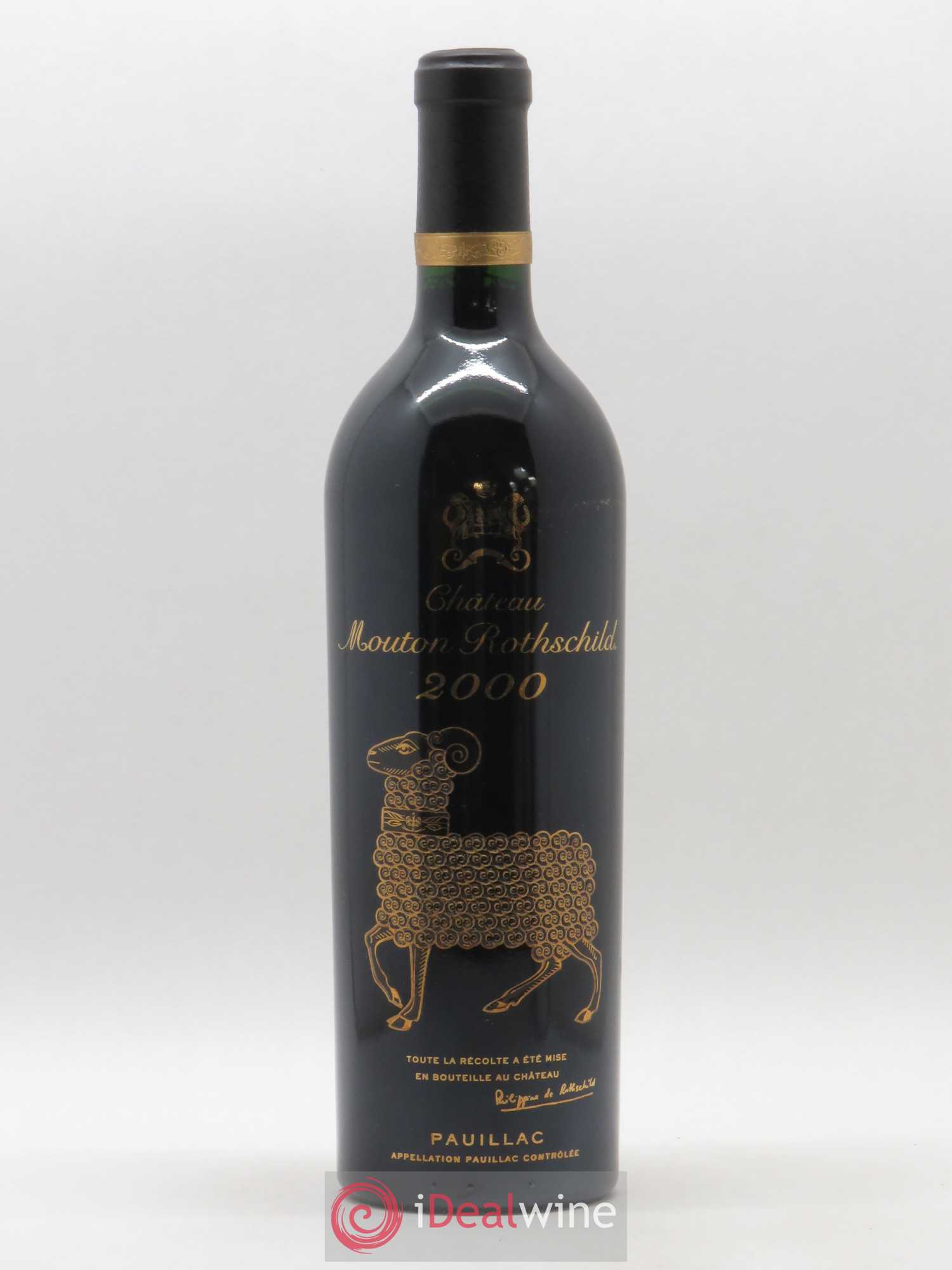 Château Mouton Rothschild 1er Grand Cru Classé 2000 - Lot de 1 bouteille - 0