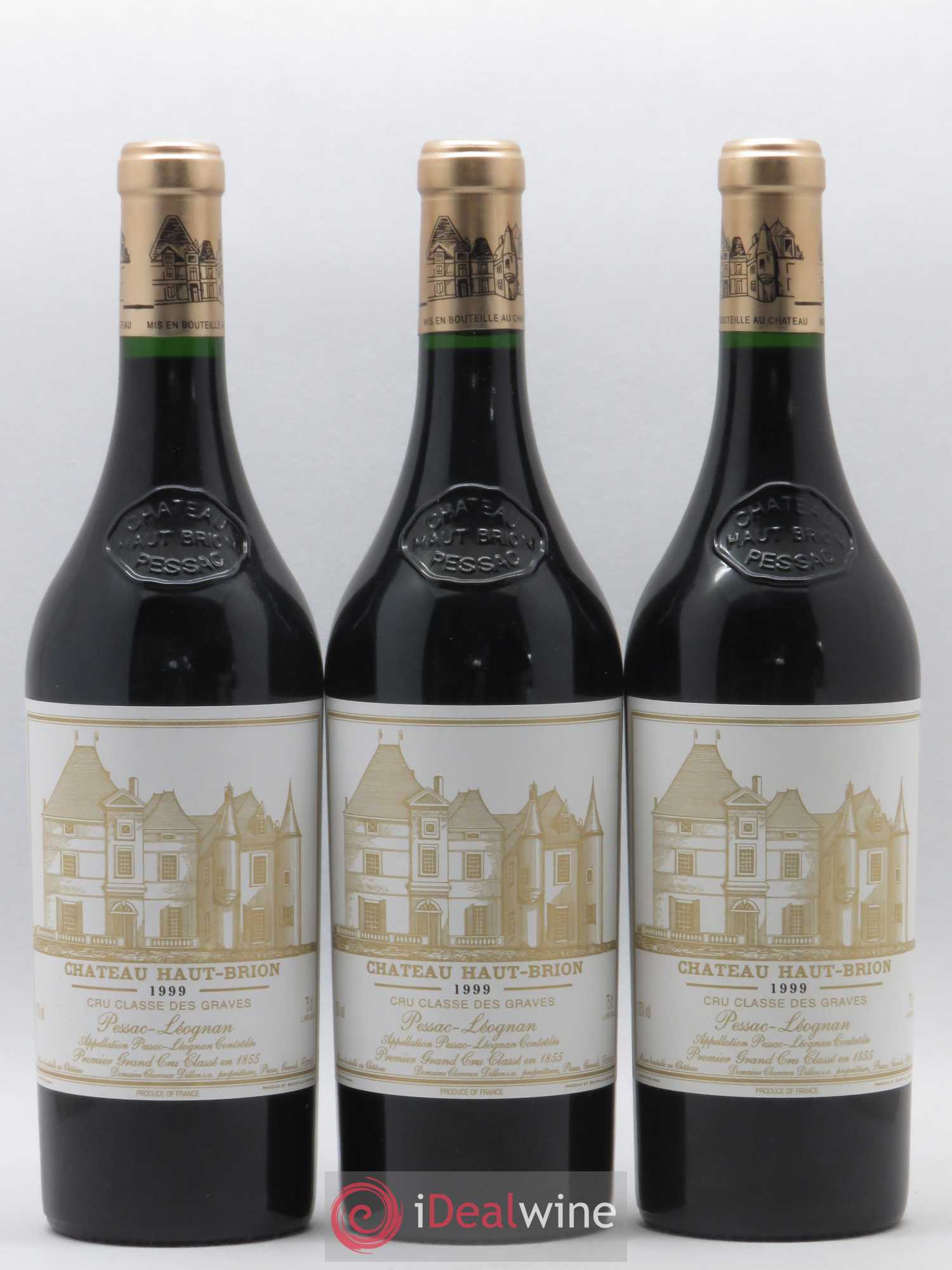 Château Haut Brion 1er Grand Cru Classé 1999 - Lot de 3 bouteilles - 0