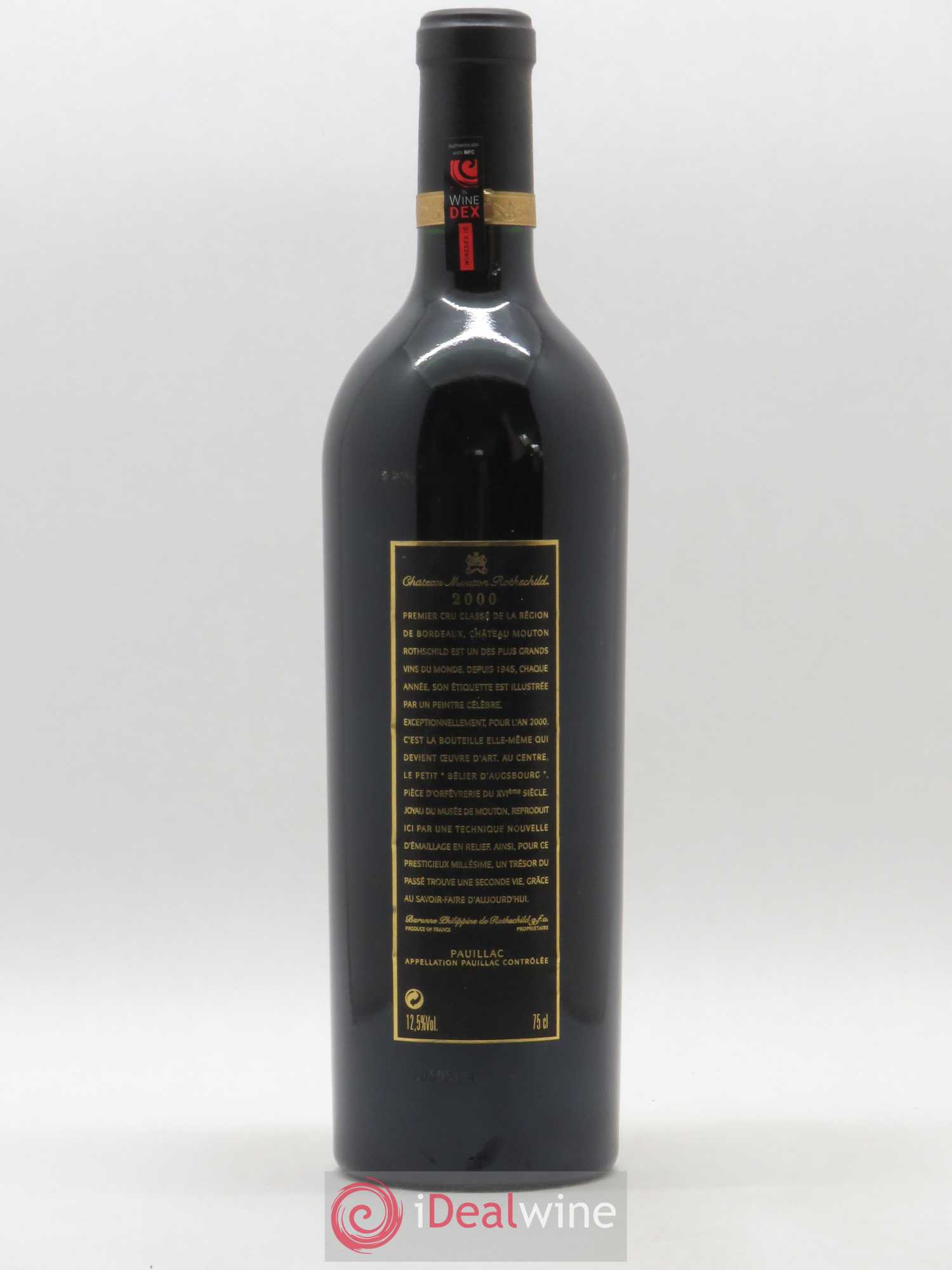 Château Mouton Rothschild 1er Grand Cru Classé 2000 - Lot de 1 bouteille - 1