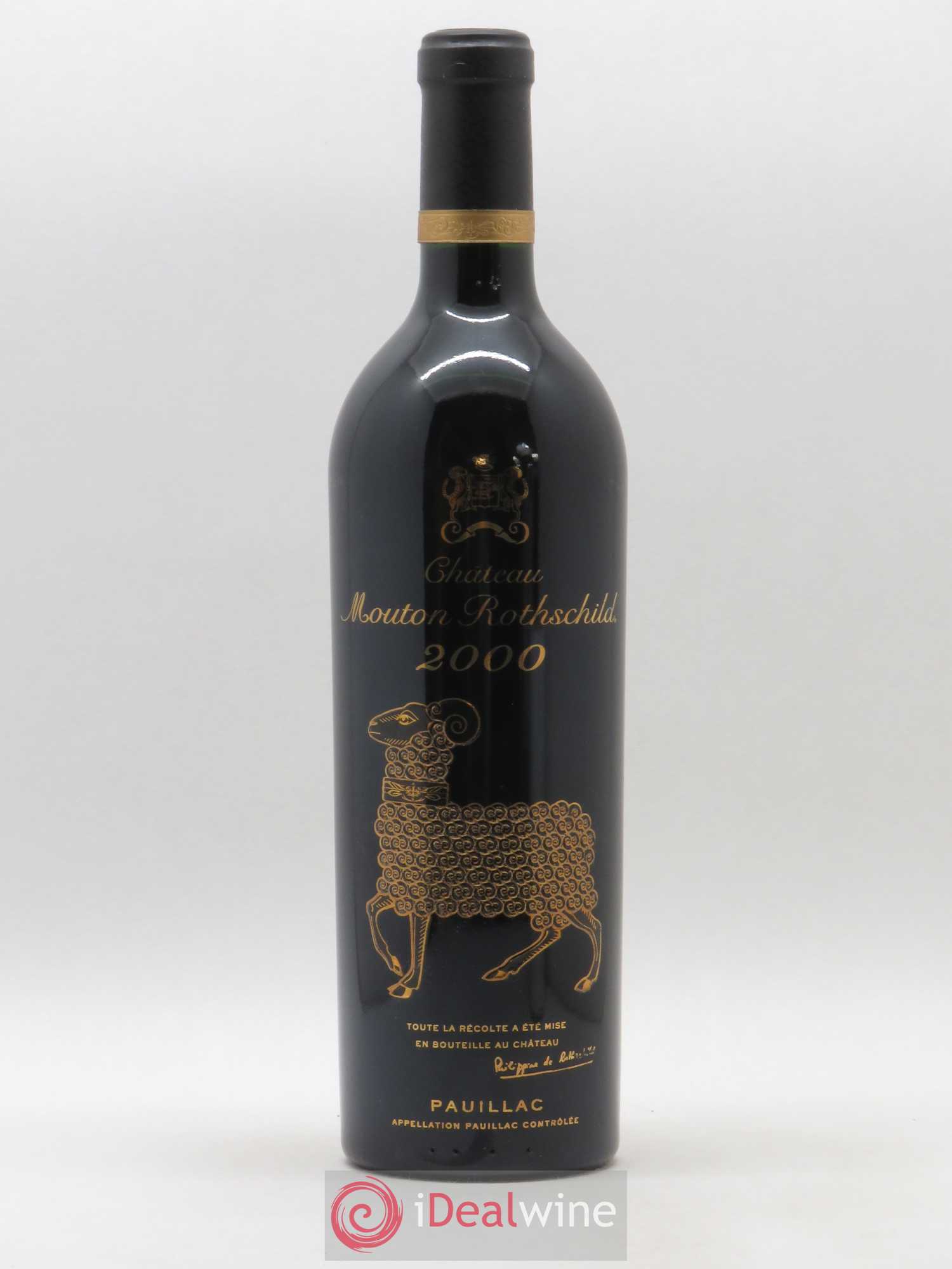 Château Mouton Rothschild 1er Grand Cru Classé 2000 - Lot de 1 bouteille - 0