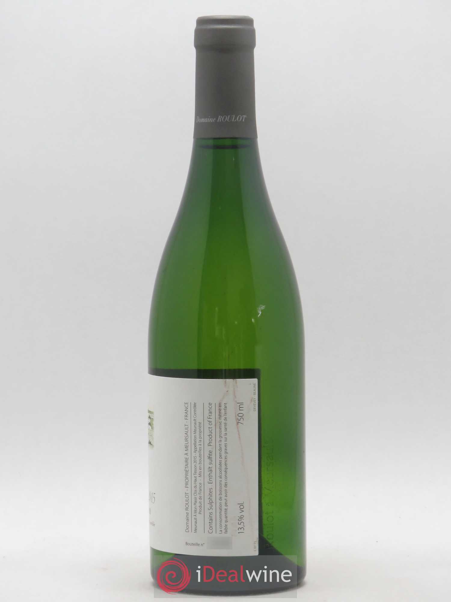 Meursault Les Tessons Clos de Mon plaisir Roulot (Domaine) 2015 - Lot de 1 bouteille - 1