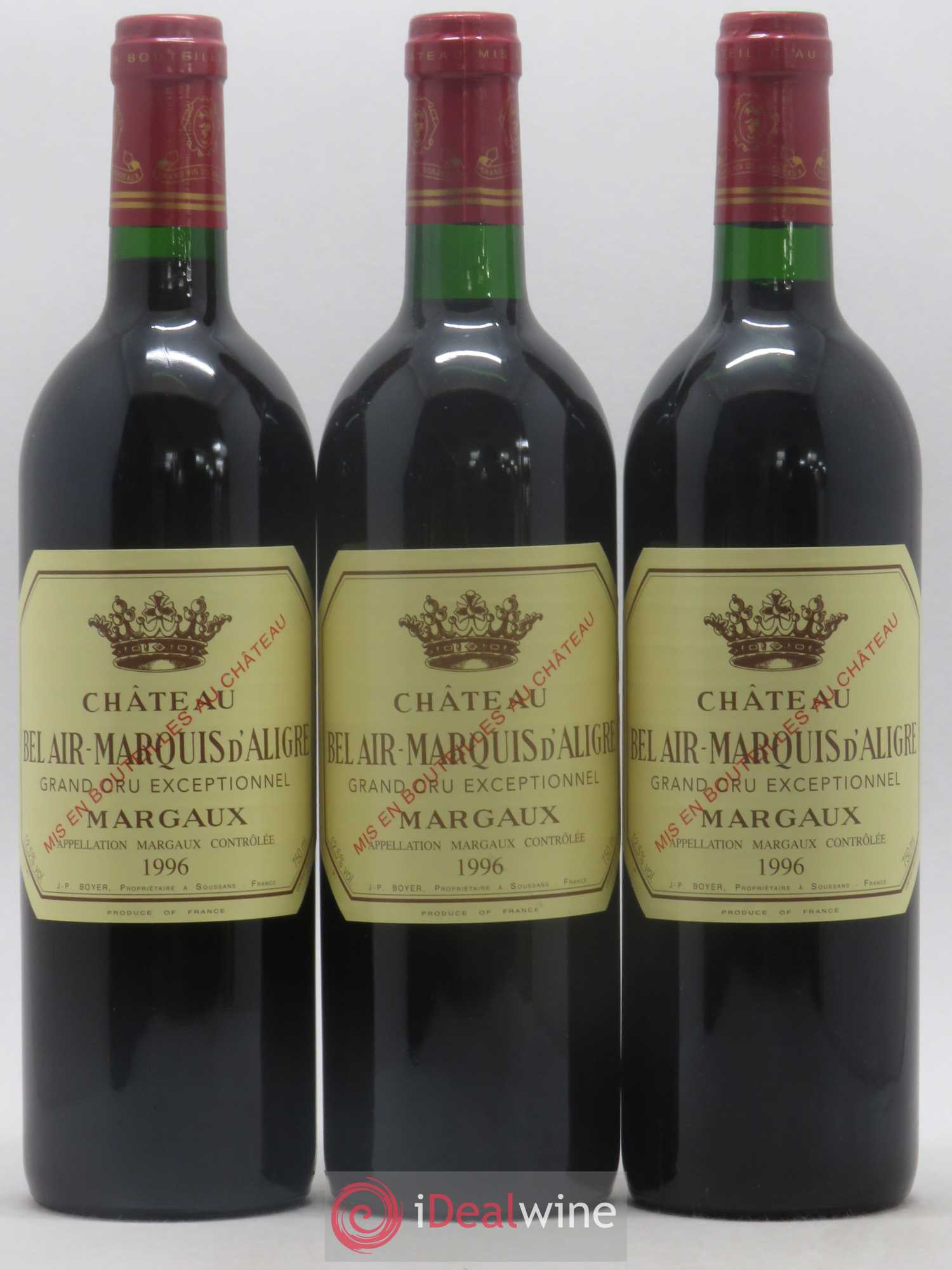 Château Bel Air Marquis d'Aligre 1996 - Lot de 6 bouteilles - 1