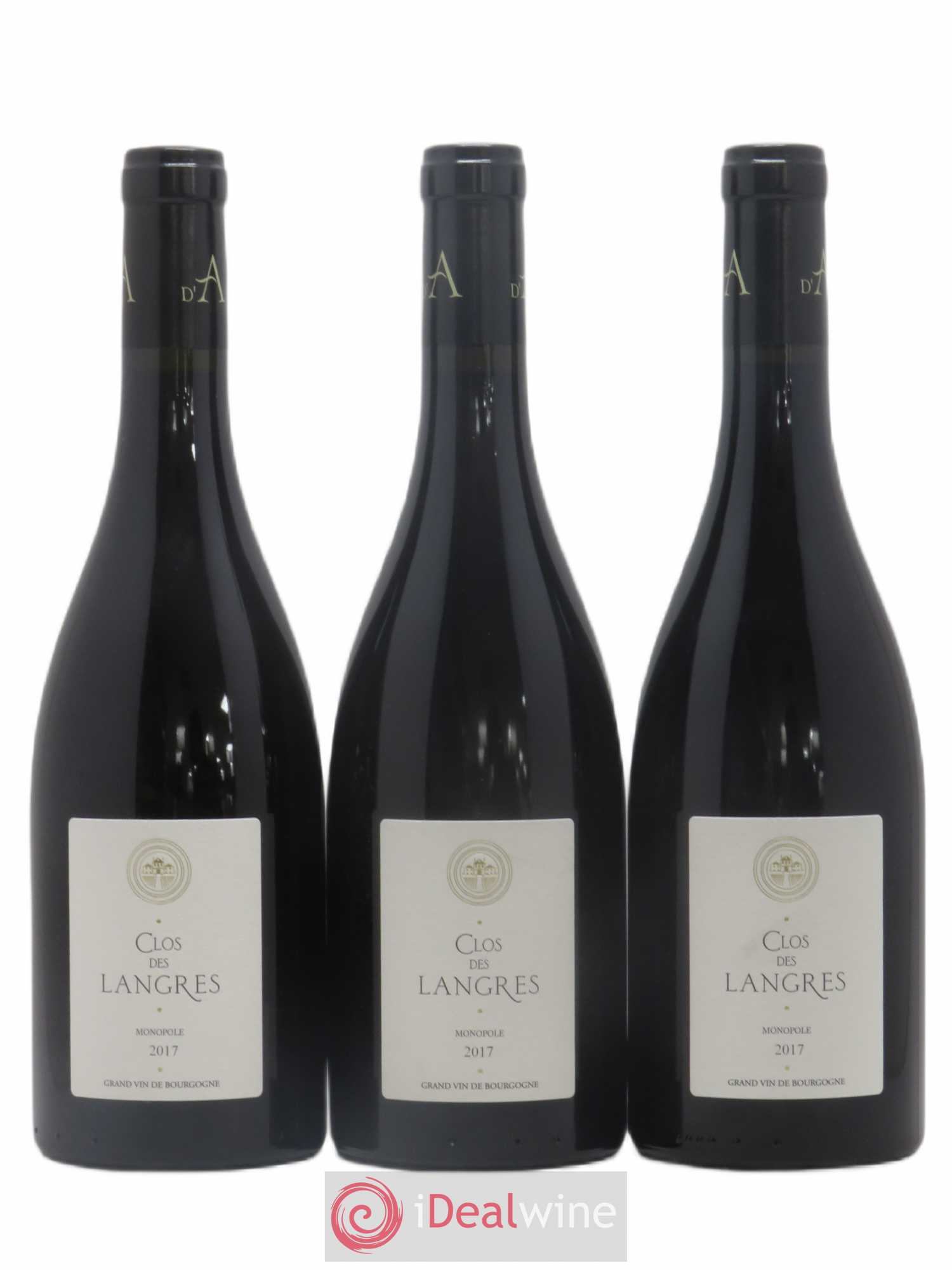 Côte de Nuits-Villages Clos des Langres Domaine d'Ardhuy (sans prix de réserve) 2017 - Posten von 3 Flaschen - 0