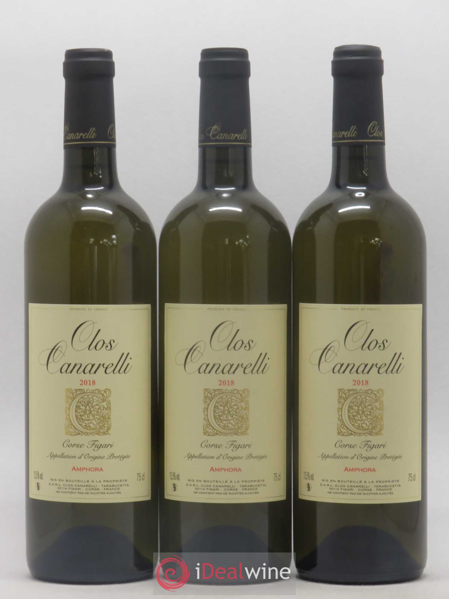 Figari Amphora Clos Canarelli 2018 - Lot de 3 bouteilles - 0
