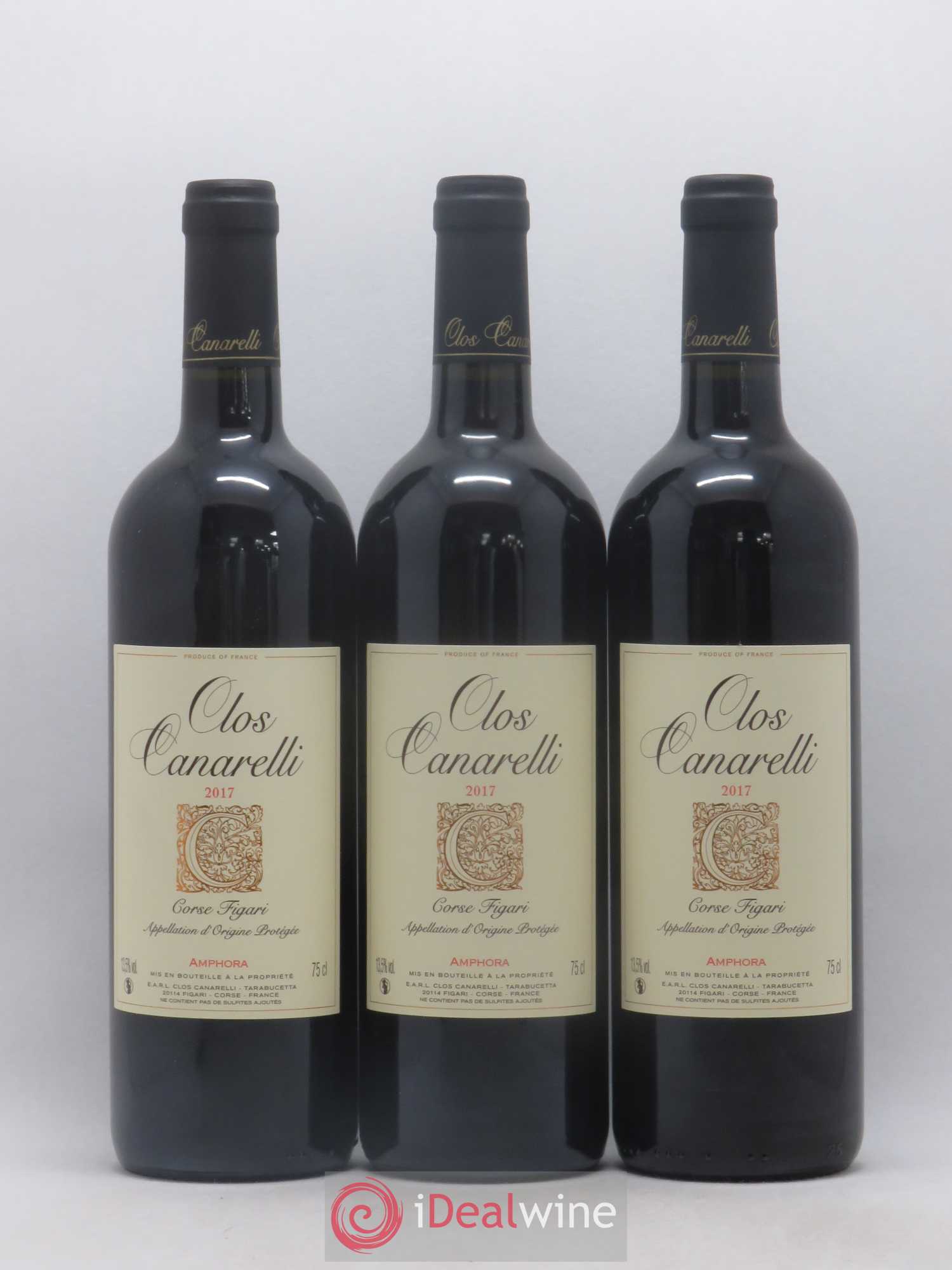Figari Amphora Clos Canarelli 2017 - Lot de 3 bouteilles - 0