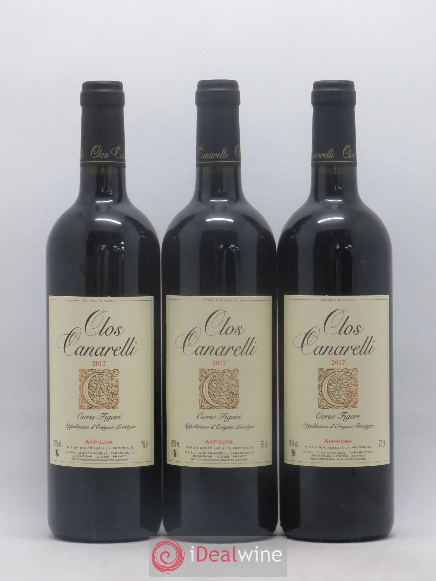 Figari Amphora Clos Canarelli 2017 - Lot de 3 bouteilles - 0