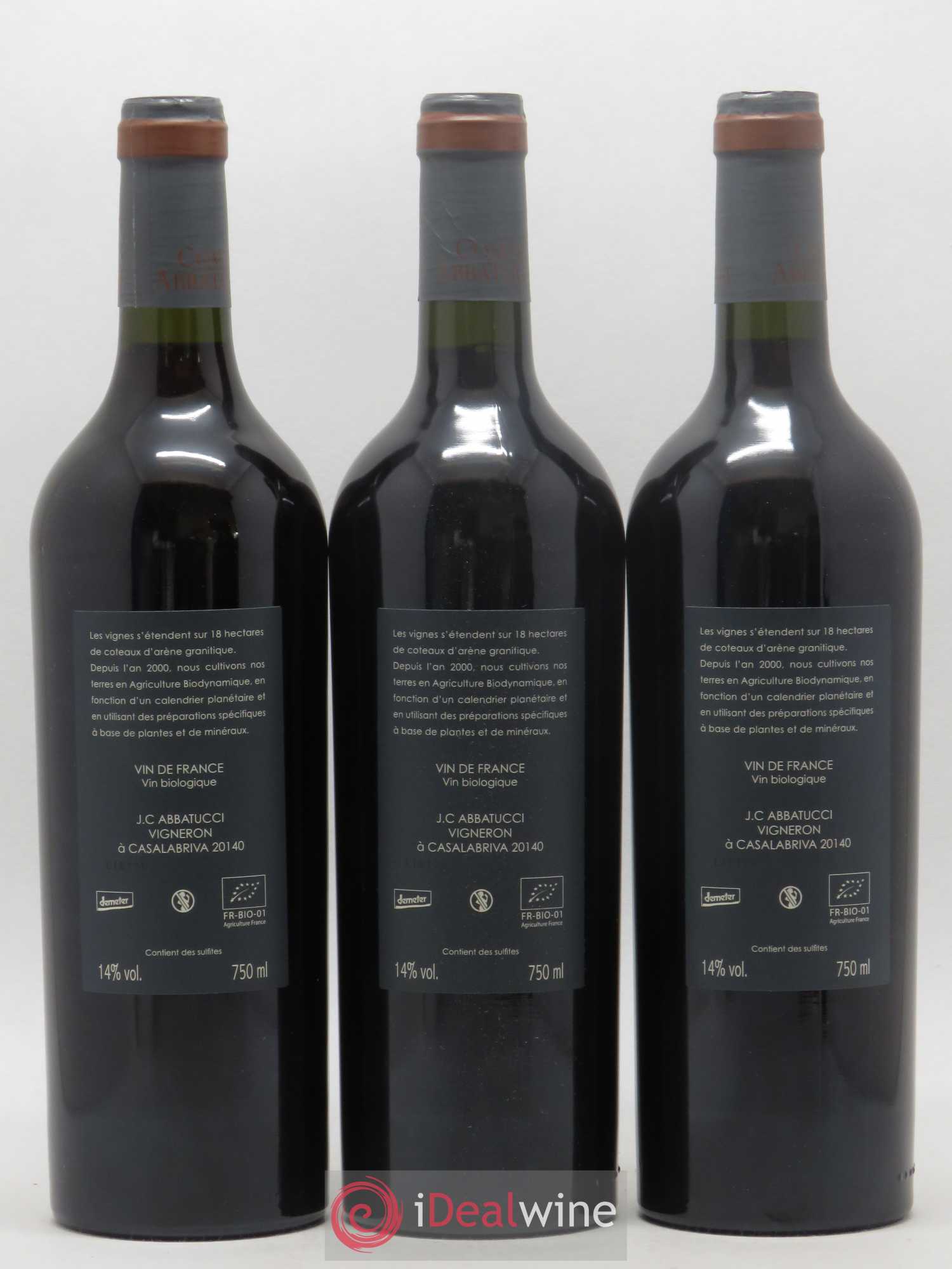 Vin de France Monte Bianco Comte Abbatucci (Domaine) 2016 - Lot de 3 bouteilles - 1