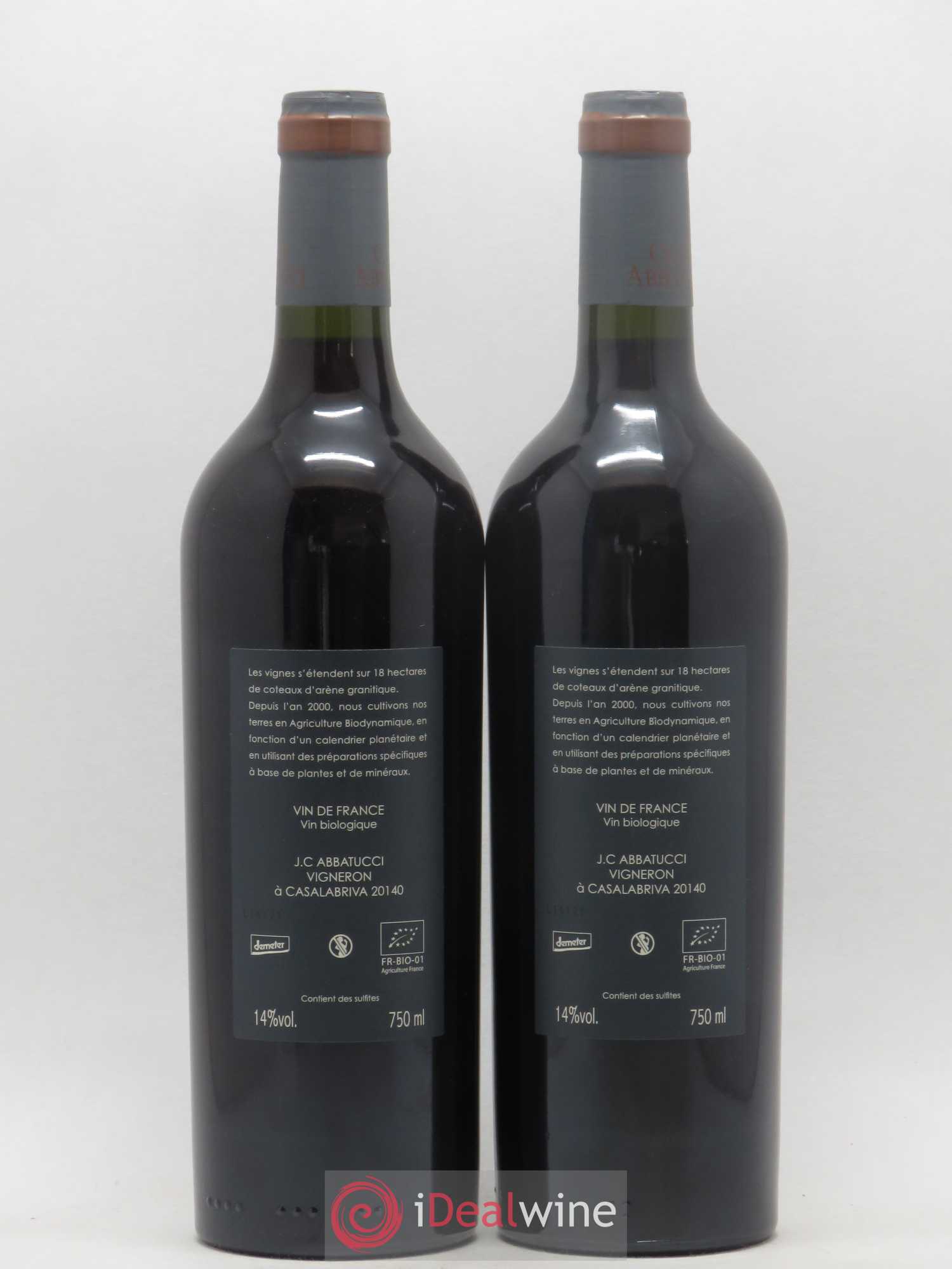 Vin de France Monte Bianco Comte Abbatucci (Domaine) 2016 - Lot de 2 bouteilles - 1