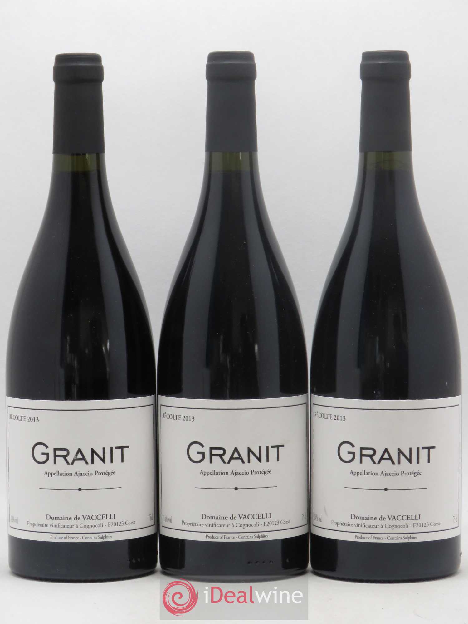 Ajaccio Granit Vaccelli 2013 - Lot de 3 bouteilles - 0