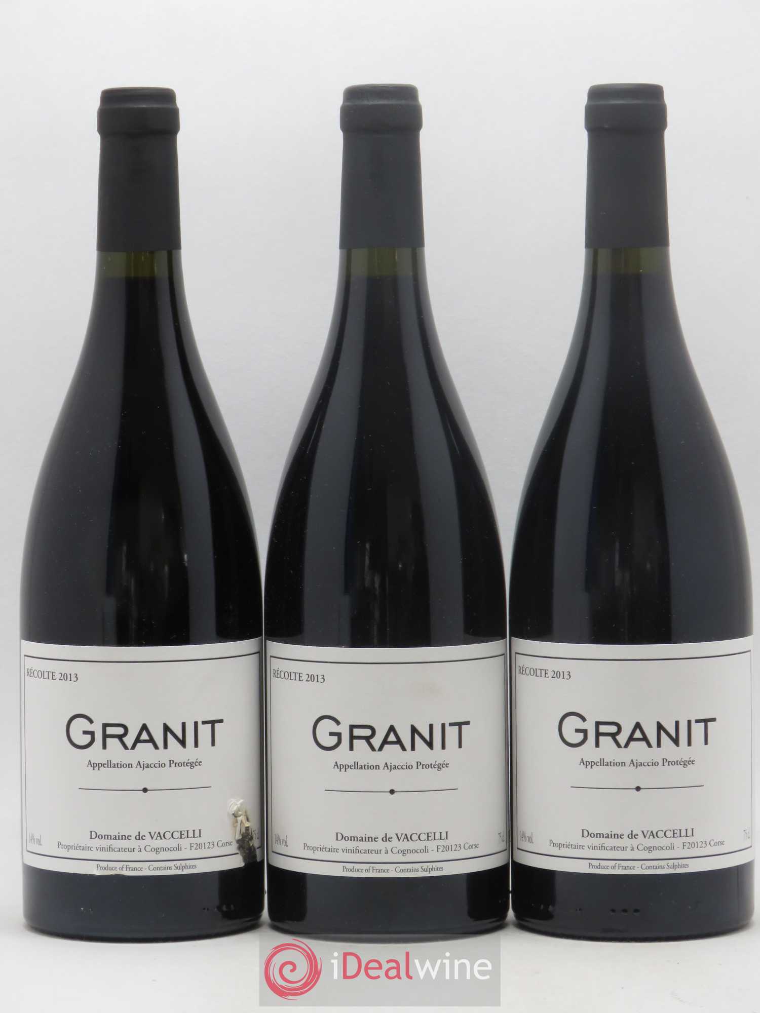 Ajaccio Granit Vaccelli 2013 - Lot de 3 bouteilles - 0