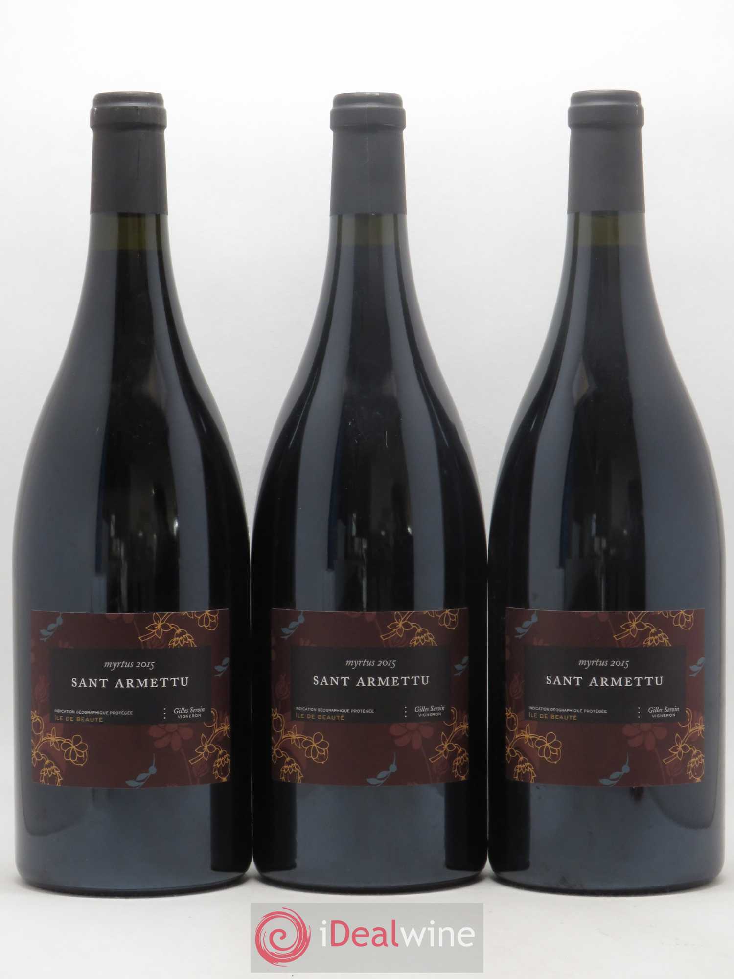 Vin de Corse IGP Ile de Beauté Sant Armettu Myrtus 2015 - Posten von 3 Magnum - 0