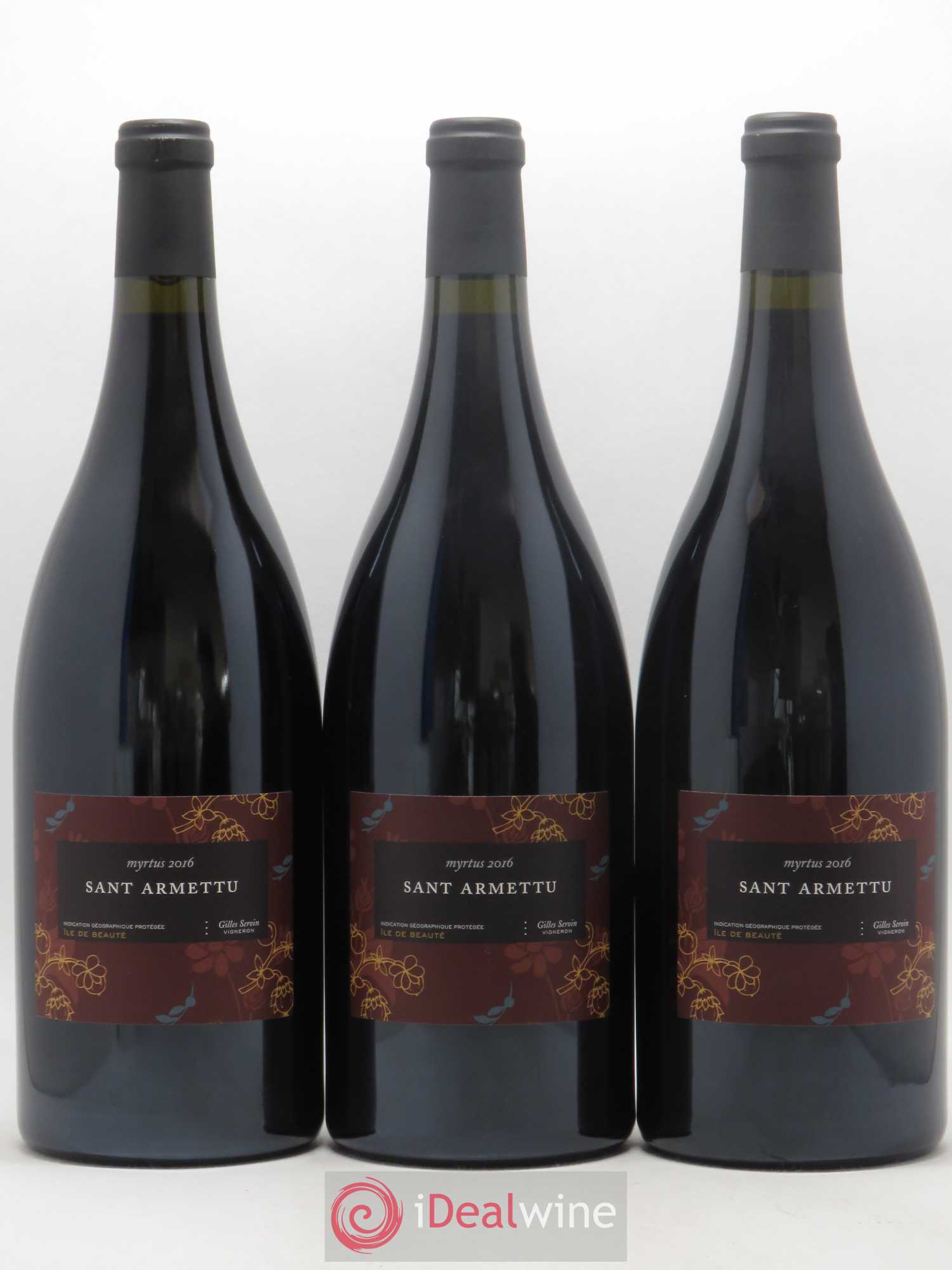 Vin de Corse IGP Ile de Beauté Sant Armettu Myrtus 2016 - Posten von 3 Magnum - 0