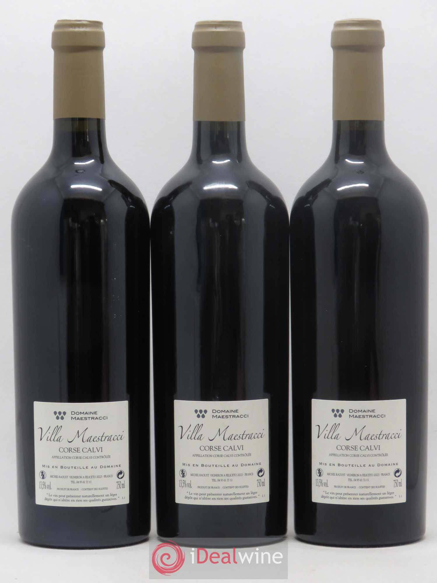 Vin de Corse Calvi Villa Maestracci 2013 - Posten von 3 Flaschen - 1