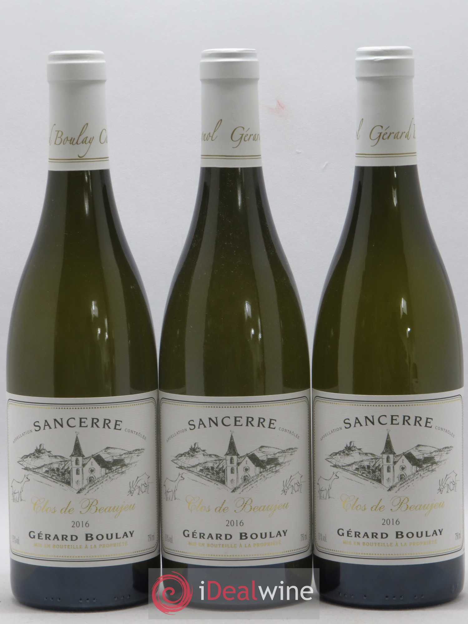 Sancerre Clos de Beaujeu Gérard Boulay 2016 - Lot de 3 bouteilles - 0