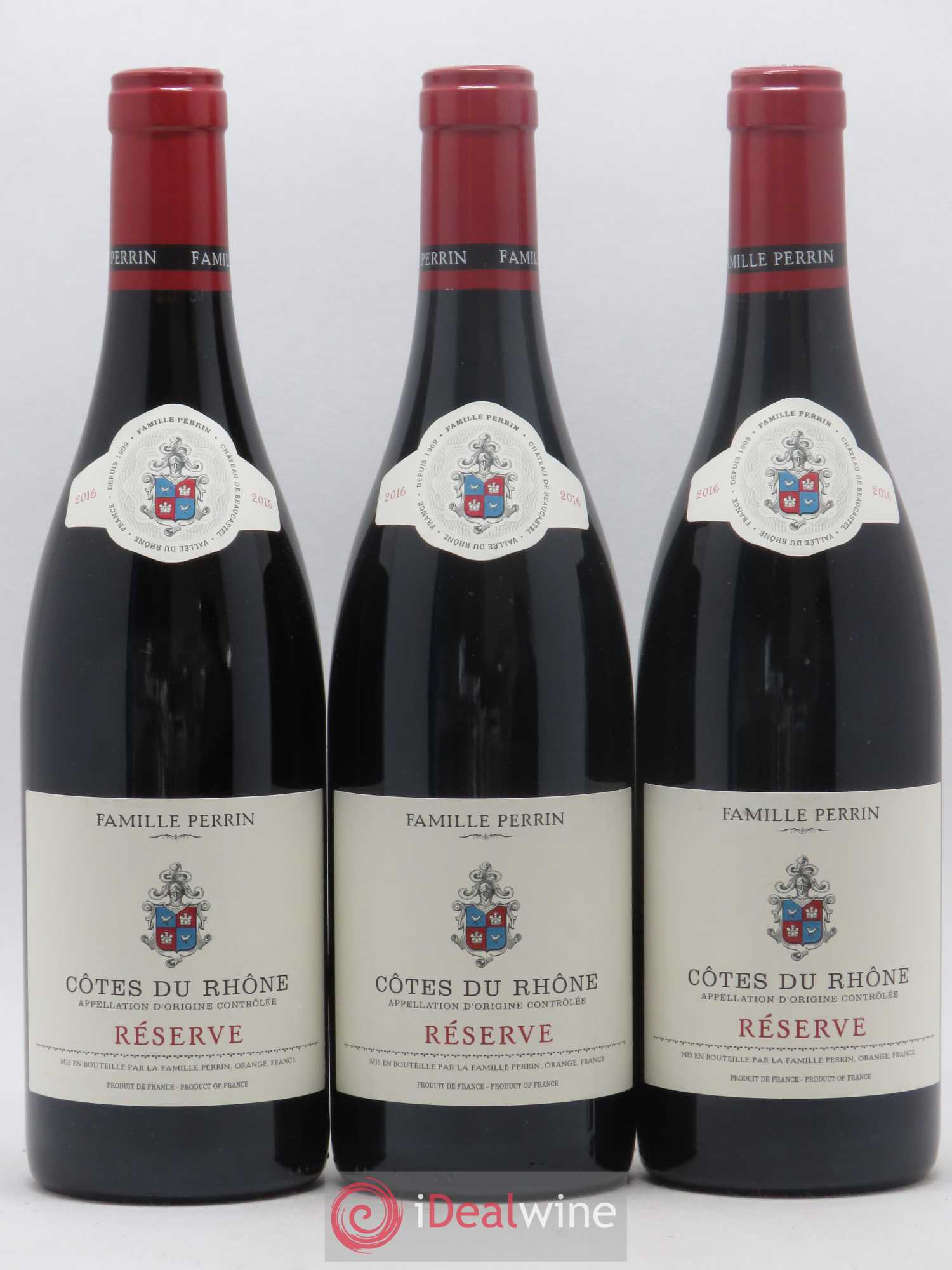 Côtes-du-Rhône Reserve Perrin & Fils (sans prix de réserve) 2016 - Posten von 3 Flaschen - 0