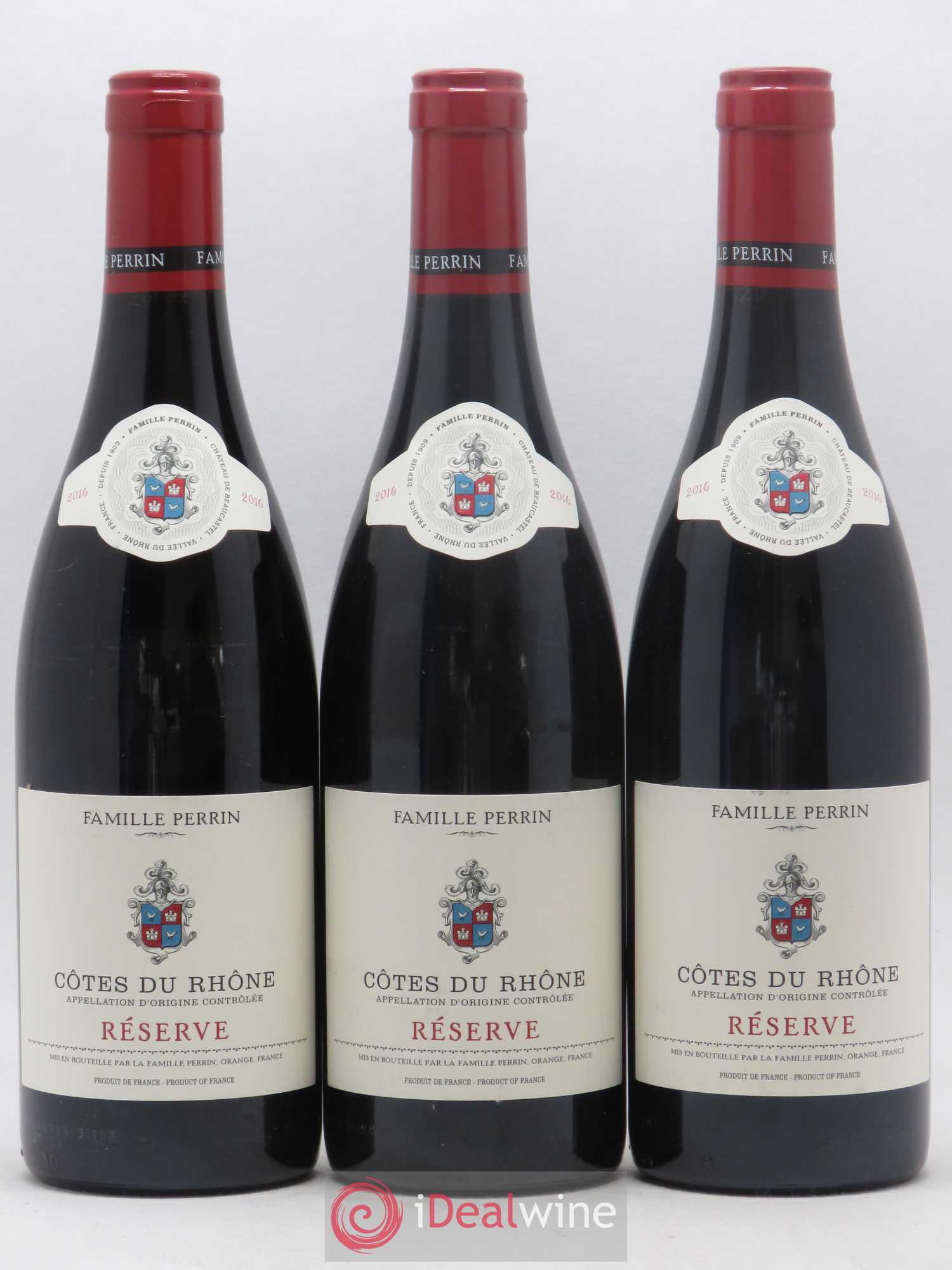 Côtes-du-Rhône Reserve Perrin & Fils (sans prix de réserve) 2016 - Posten von 3 Flaschen - 0