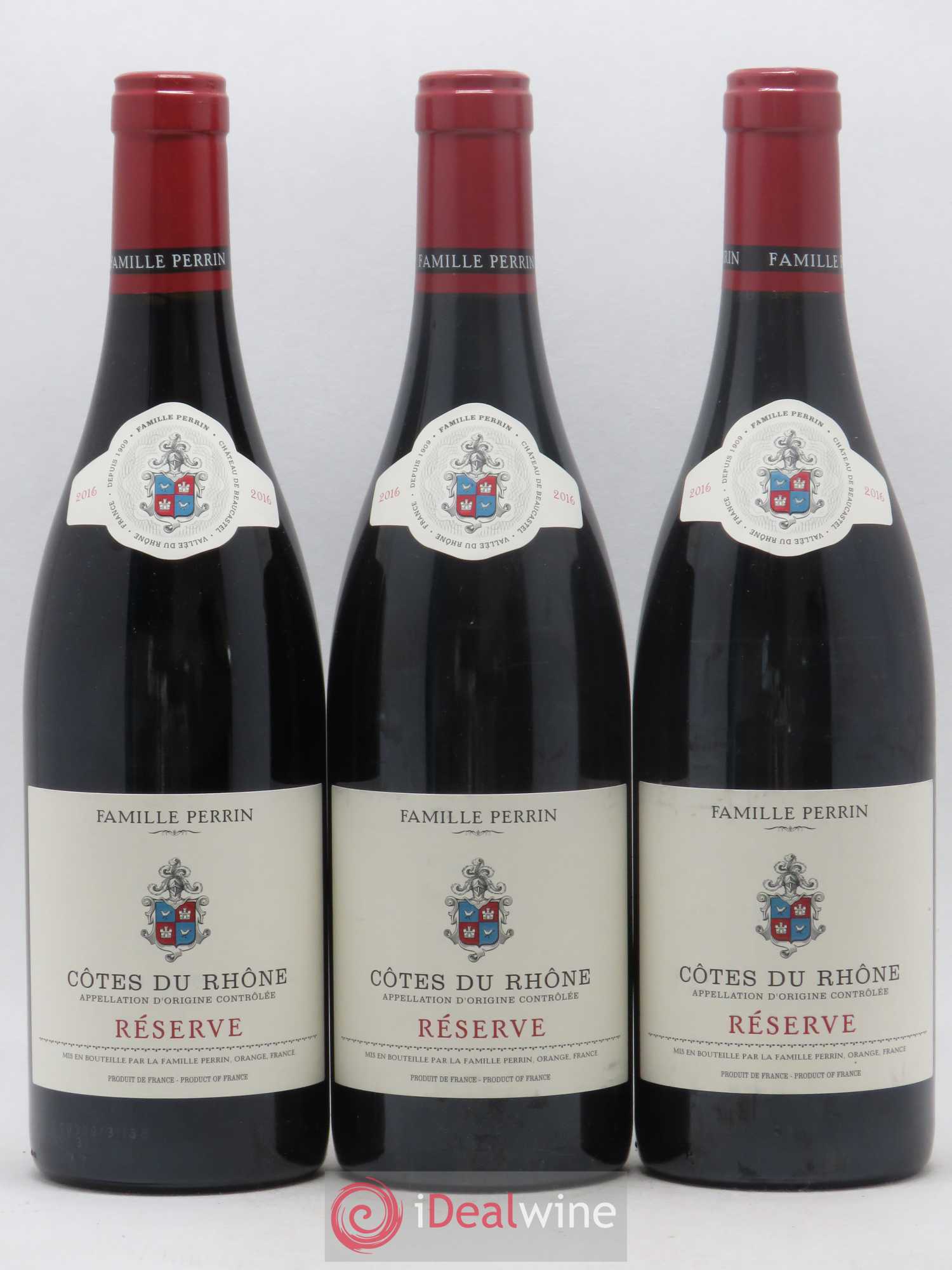Côtes-du-Rhône Reserve Perrin & Fils (sans prix de réserve) 2016 - Posten von 3 Flaschen - 0