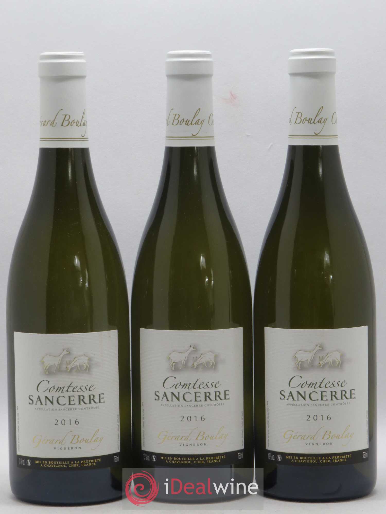 Sancerre Comtesse Gérard Boulay 2016 - Lot de 3 bouteilles - 0