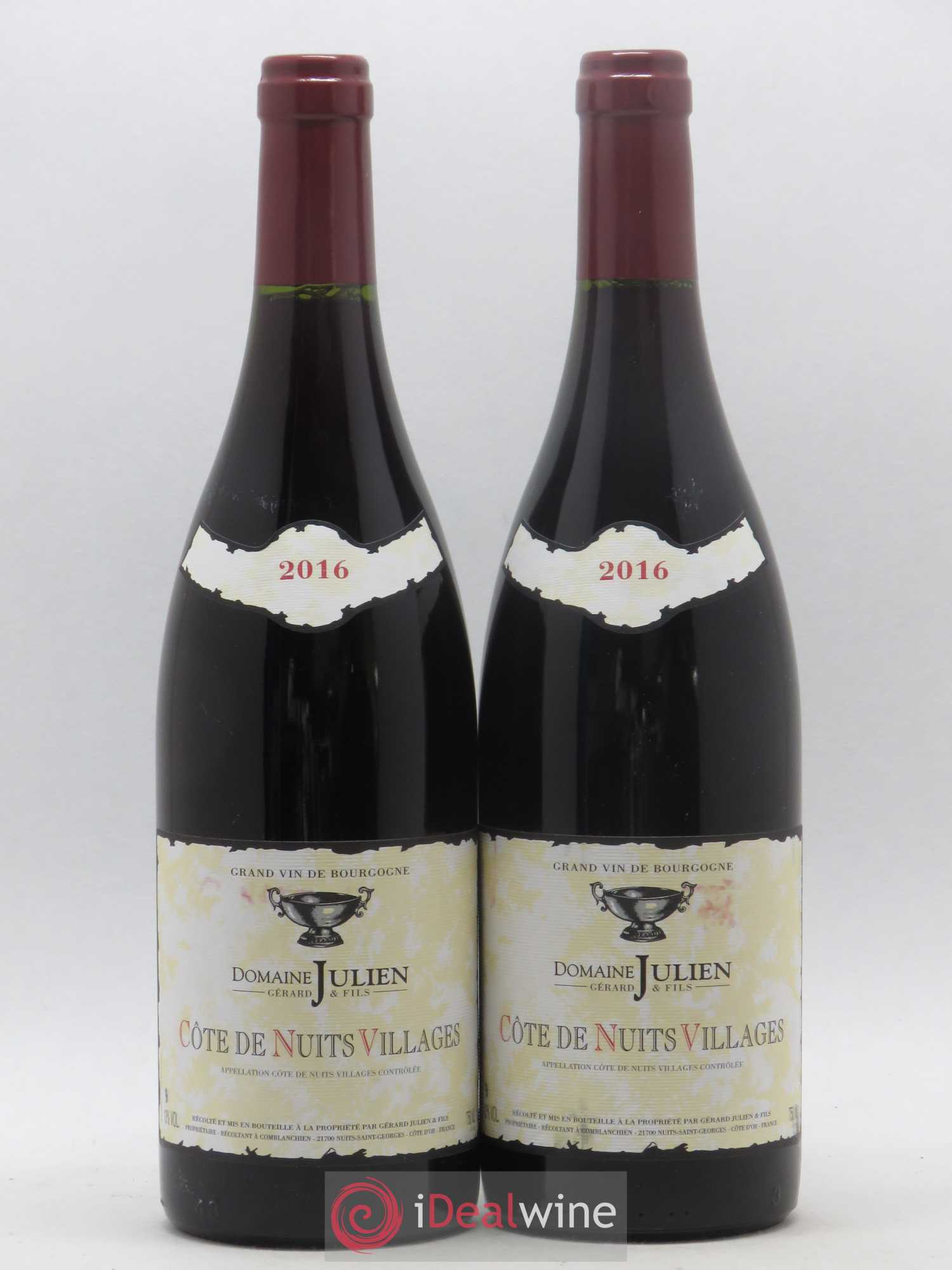 Côte de Nuits-Villages Domaine Gerard Julien et Fils 2016 - Posten von 2 Flaschen - 0