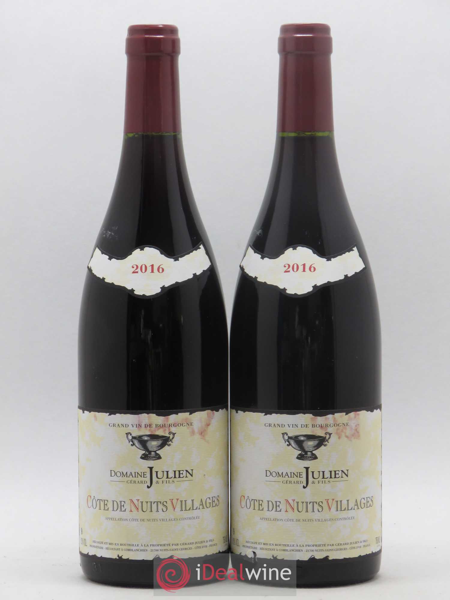 Côte de Nuits-Villages Domaine Gerard Julien et Fils 2016 - Posten von 2 Flaschen - 0