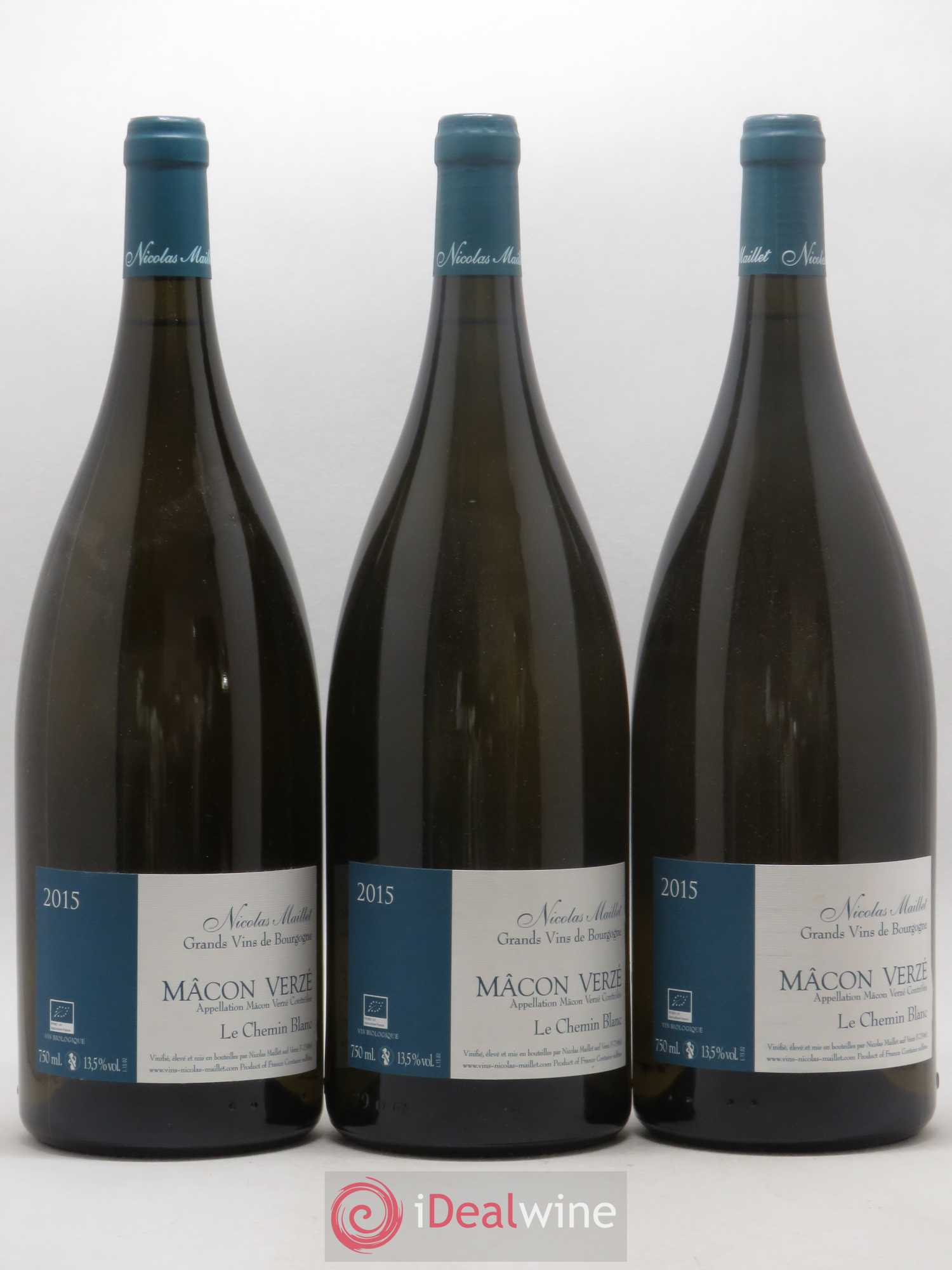 Mâcon-Verzé Le Chemin Blanc Nicolas Maillet 2015 - Lot de 3 magnums - 0