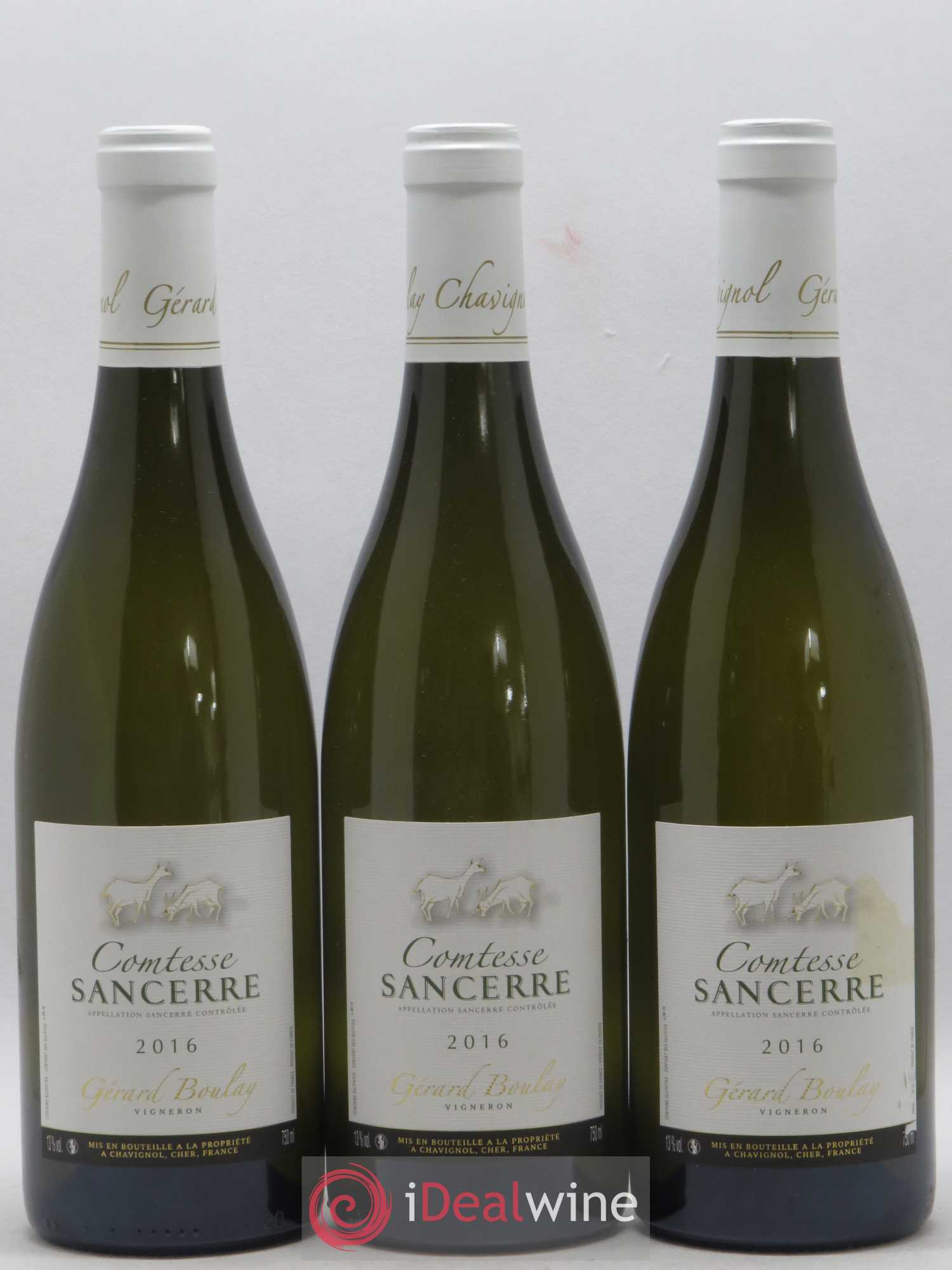 Sancerre Comtesse Gérard Boulay 2016 - Lot de 3 bouteilles - 0