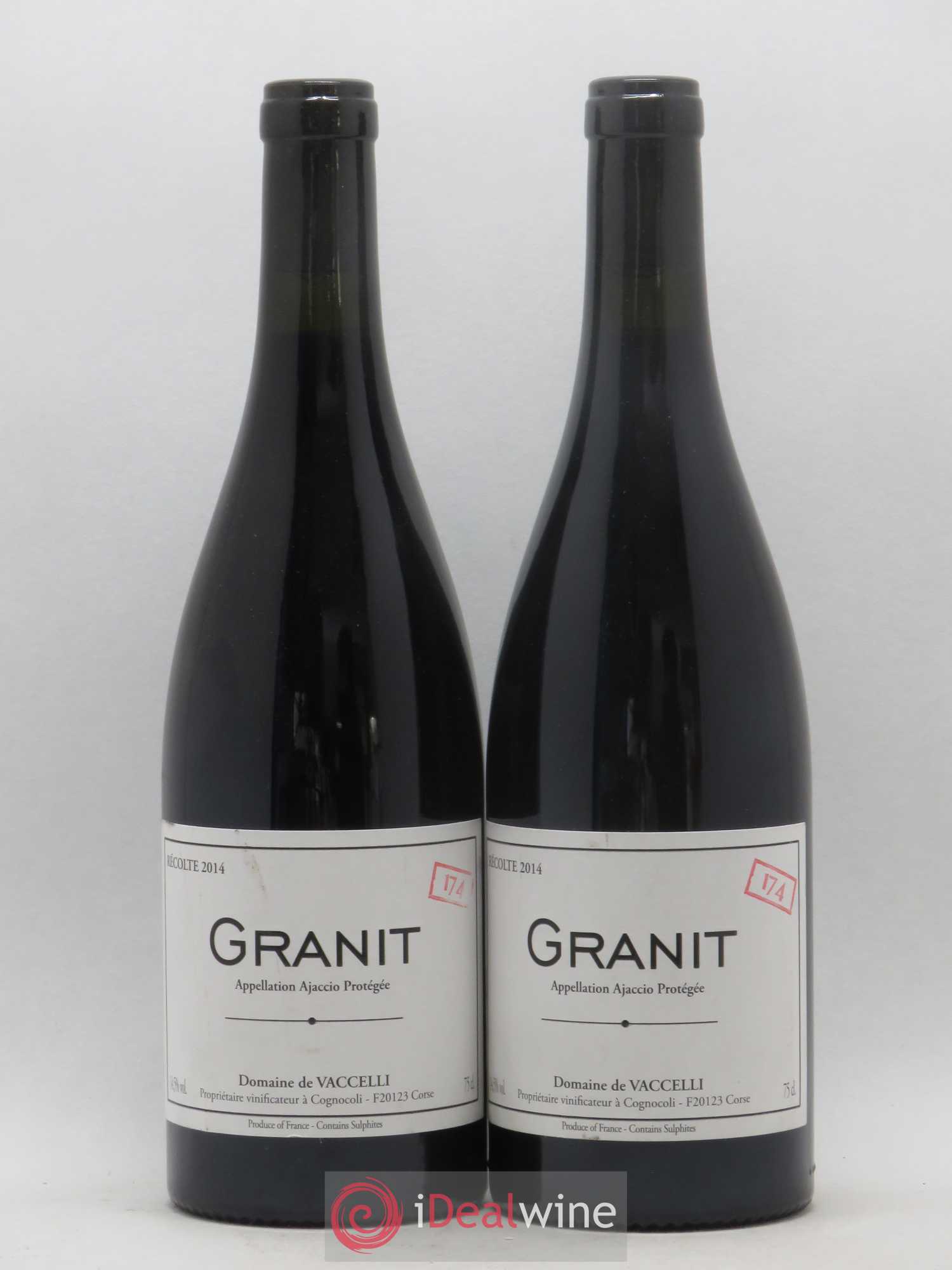 Ajaccio Granit 174 Vaccelli 2014 - Lot de 2 bouteilles - 0
