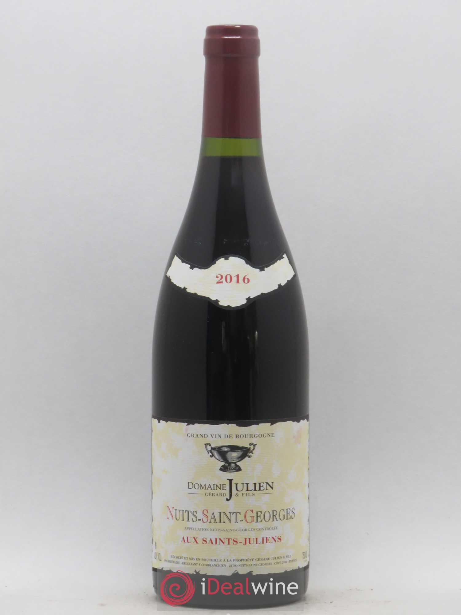 Nuits-Saint-Georges Aux Saint-Julien Domaine Gerard Julien et Fils 2016 - Posten von 1 Flasche - 0