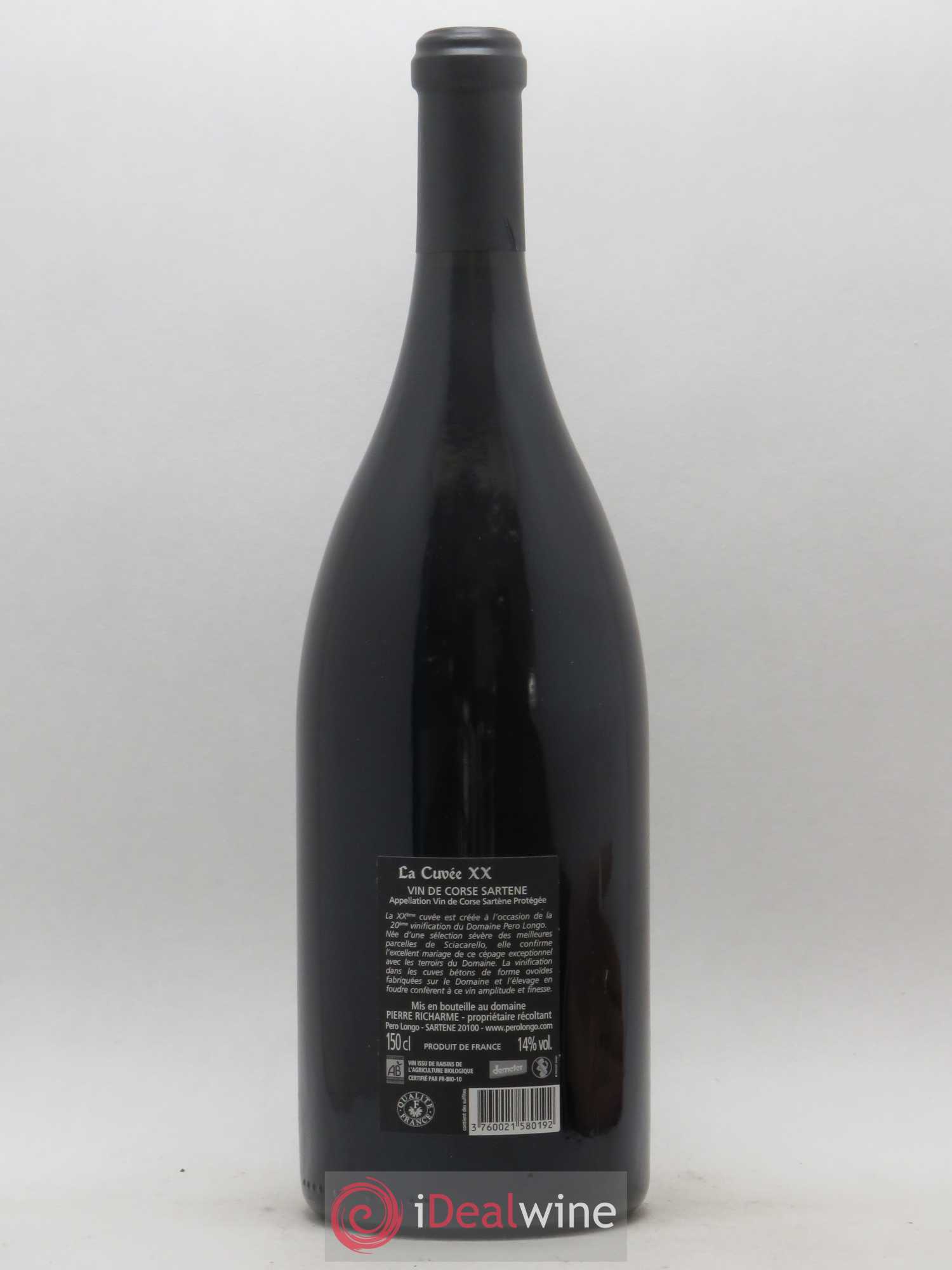 Vin de Corse Sartene La cuvée XX Pero Longo (Domaine) 2015 - Lot de 1 magnum - 1