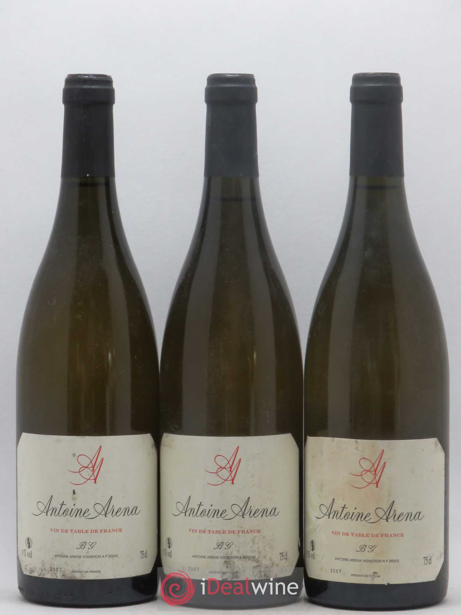 Vin de France Bianco Gentile Antoine Arena 2007 - Lot de 3 bouteilles - 0